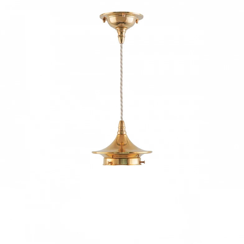 Dahlbergsladd 80 Brass/White Textile Cord with Ceiling Mount - Perfect for Home Lighting and Decorative Fixtures