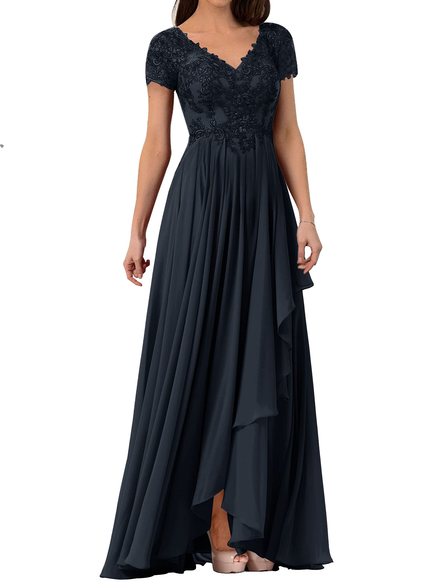 Elegant Mother of The Bride Dresses - Lace Formal Evening Gowns & Chiffon Long Wedding Guest Dresses for Women with Sleeves | Perfect for Weddings, Galas & Special Occasions