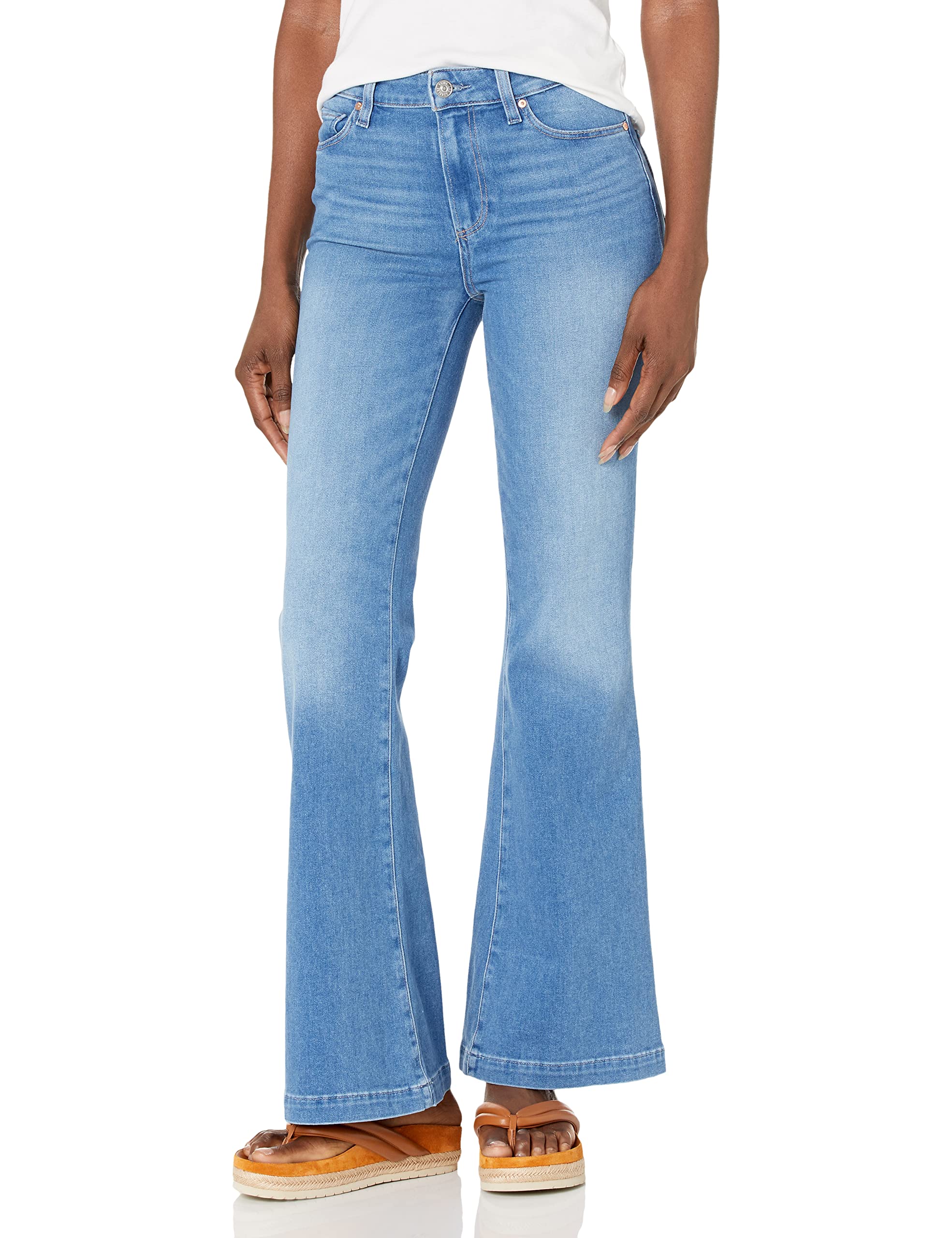 PAIGE Women's Genevieve Fog Luxe Coating Jeans - High Waist Skinny Denim Pants for Everyday Wear & Night Out | Comfortable Stretch Fabric | Perfect for Work, Date Night & Casual Outfits