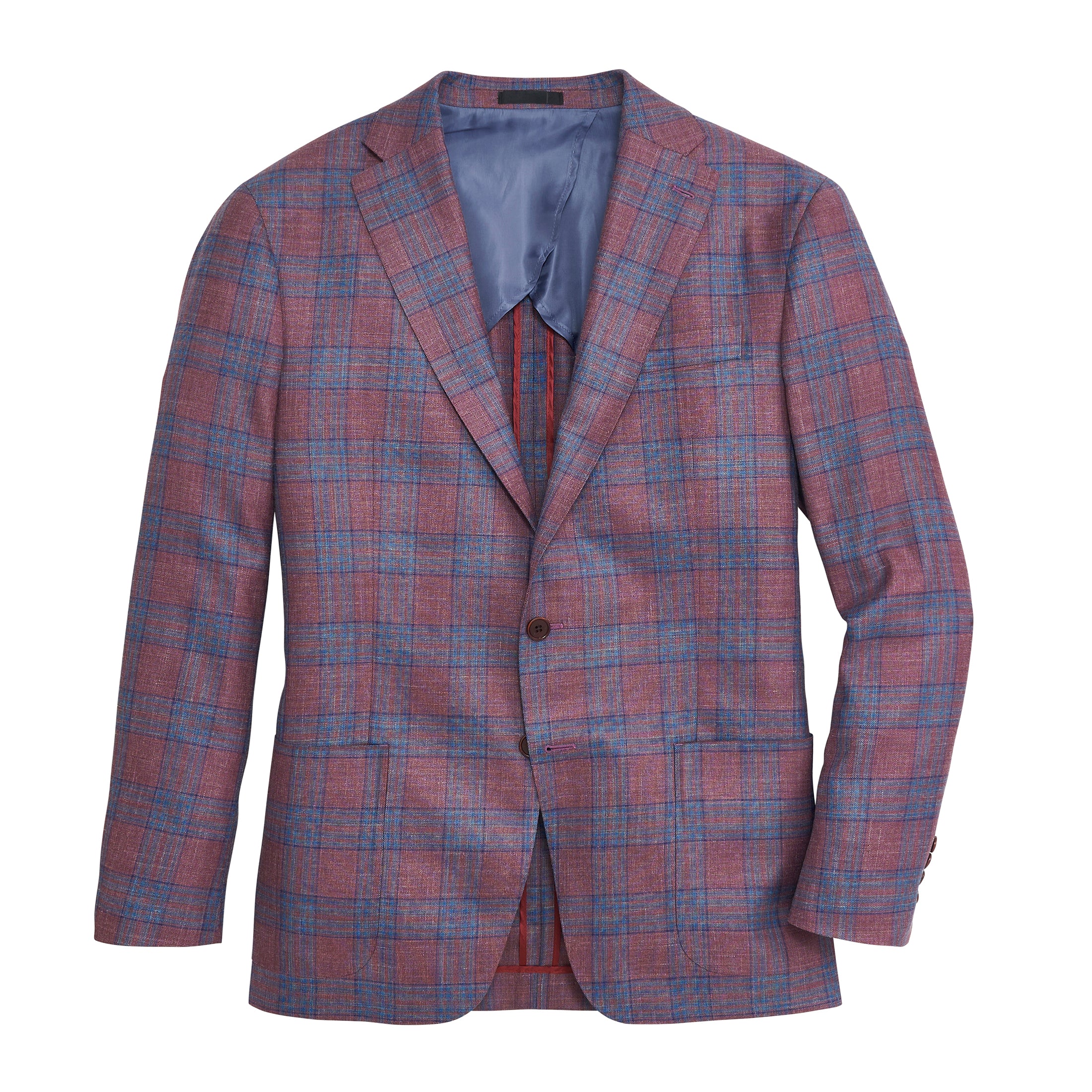 Stylish Reda Barberry Plaid Sport Coat for Men - Classic Checkered Blazer for Business, Weddings & Formal Events - Premium Wool Blend Jacket for Office Wear & Special Occasions