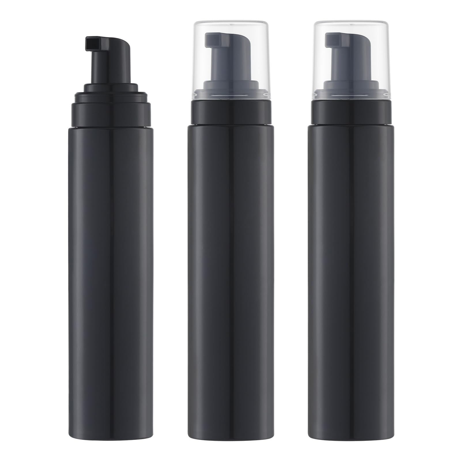Tekson 100ml Empty Travel Foam Soap Bottle - Black Foaming Lash Shampoo Dispenser for Cleanser & Skincare | Perfect for Toiletry Kits, Bathroom Organization & On-the-Go Beauty Essentials