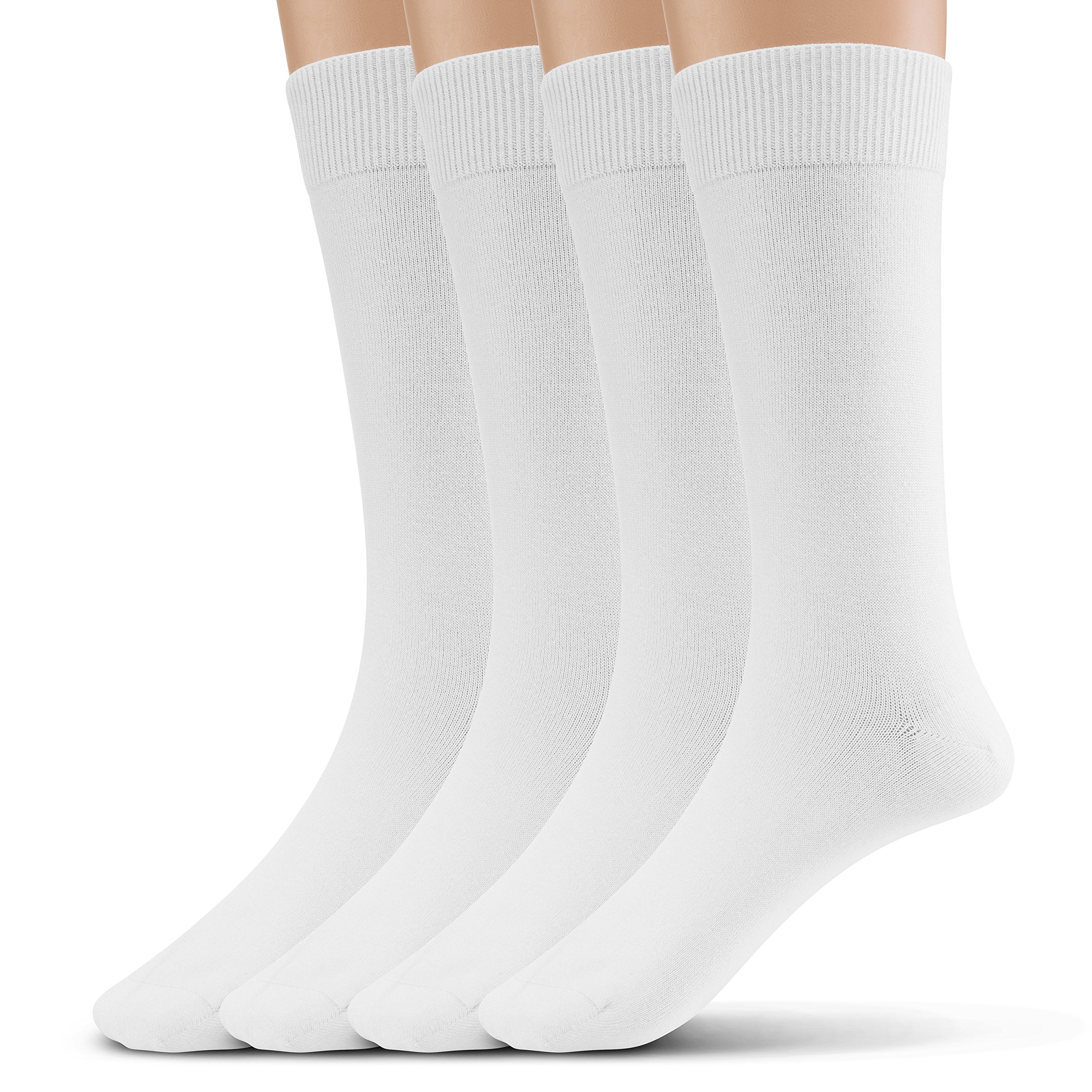 Silky Toes Modal Women's Dress Crew Socks - Ultra Soft & Breathable Multi-Pack Socks for Work, Office & Everyday Comfort