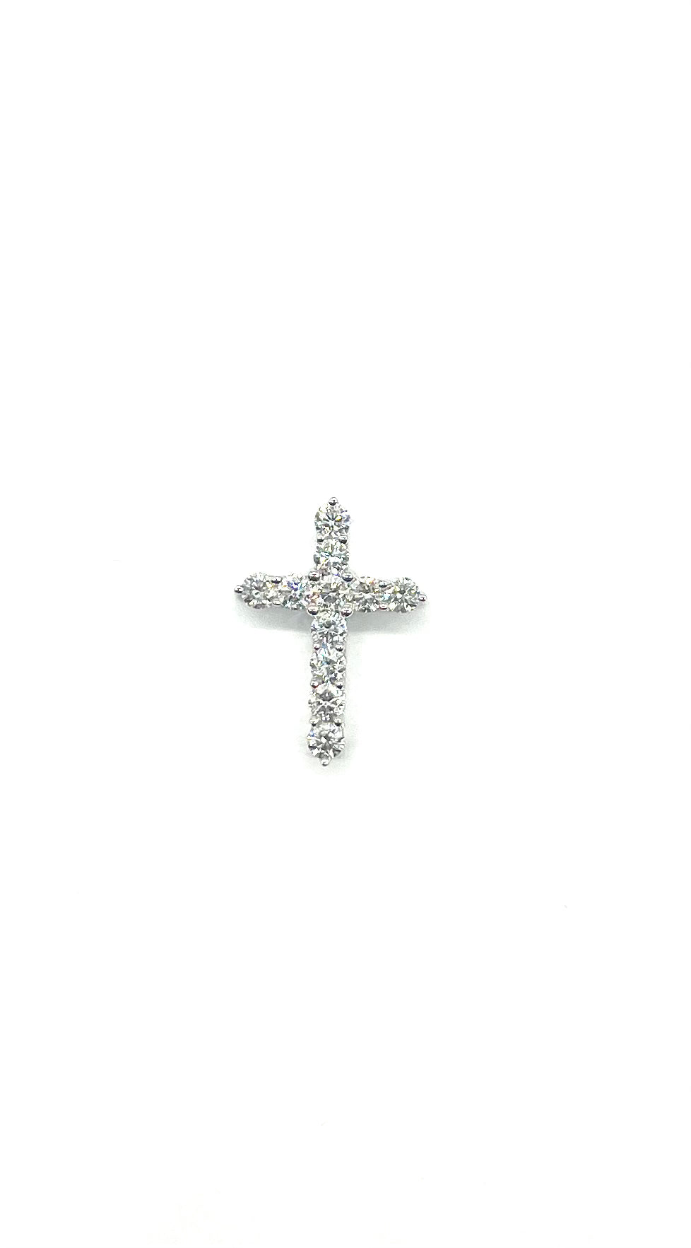 1ctw White Gold Lab-Grown Diamond Cross Pendant Necklace - Elegant Jewelry Gift for Women, Perfect for Weddings, Anniversaries & Special Occasions