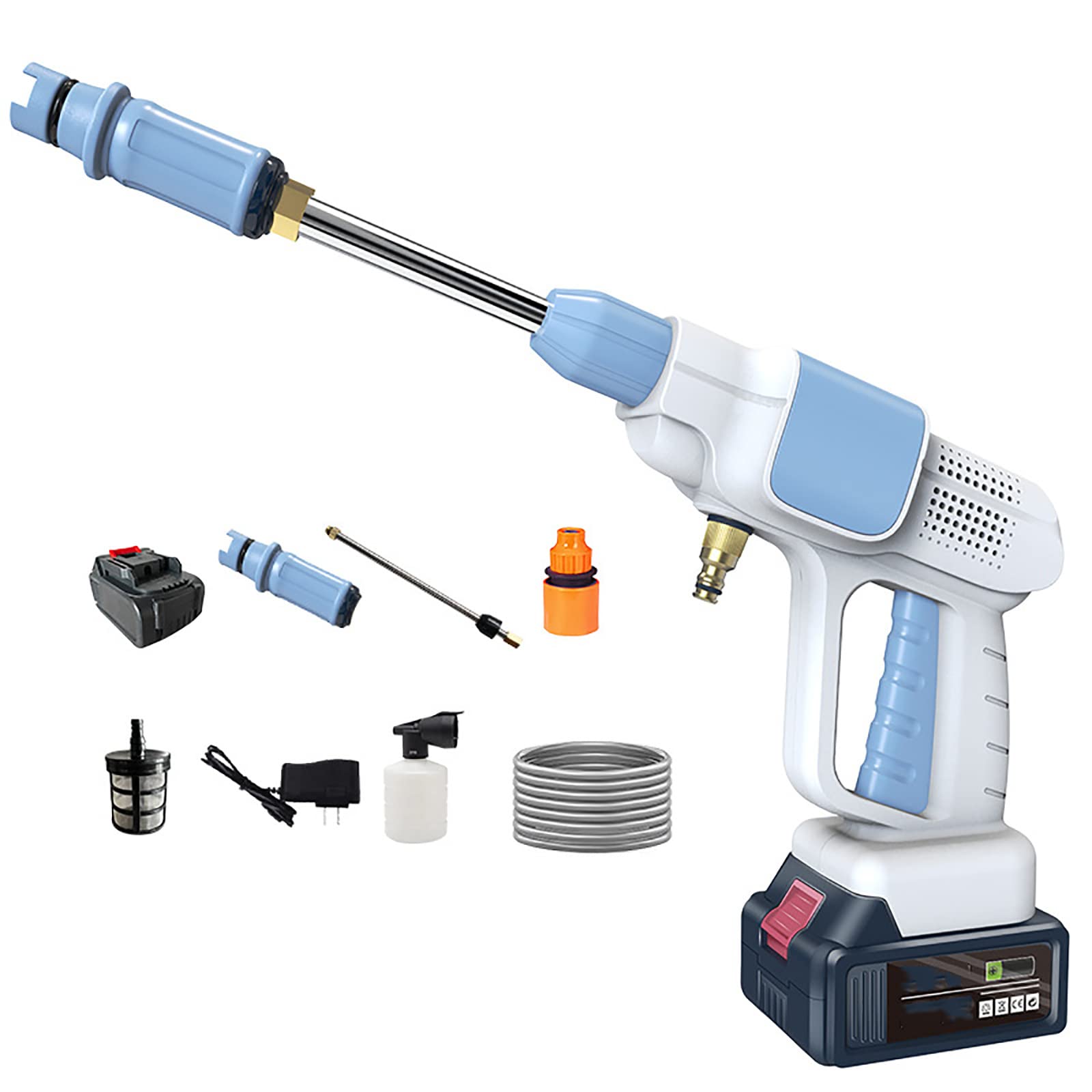 24V Cordless Pressure Washer Gun - Battery Powered Car Wash Sprayer for Vehicles, Garden, Patio & Fence Cleaning | Perfect for Home, Outdoor & Auto Detailing