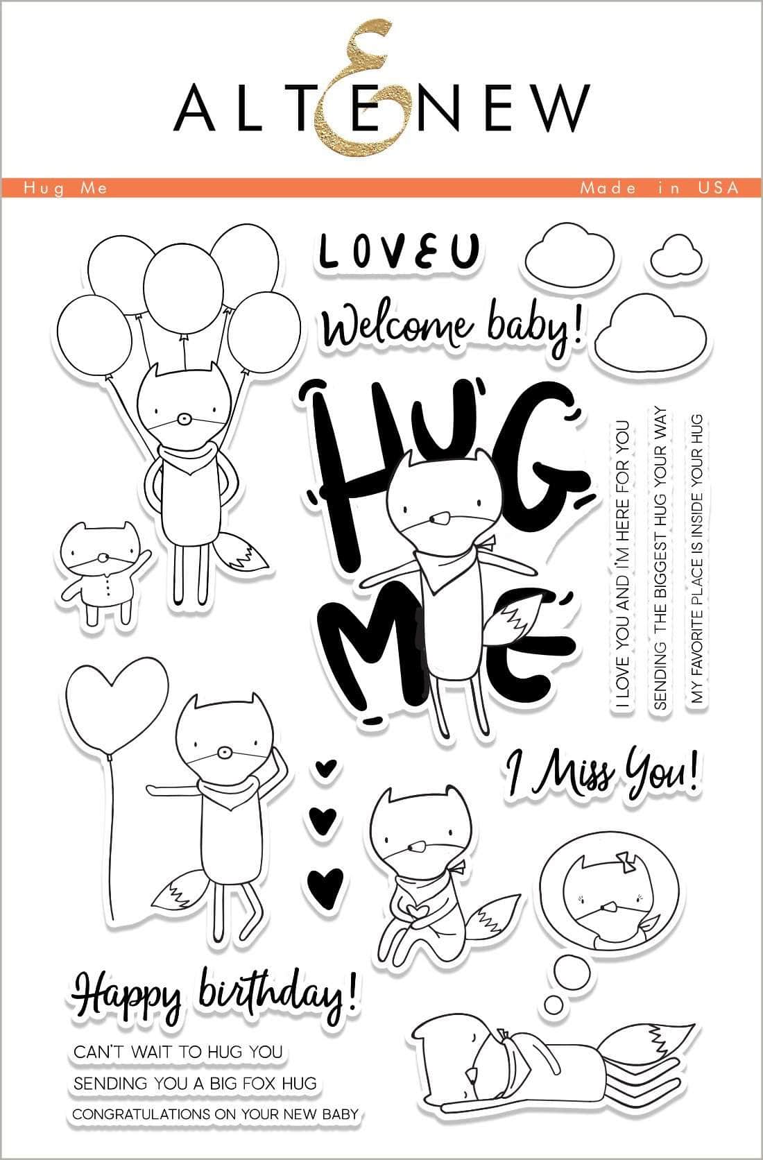 Hug Me Stamp Set for Scrapbooking, Card Making & DIY Crafts - Perfect for Greeting Cards, Journals & Handmade Gifts