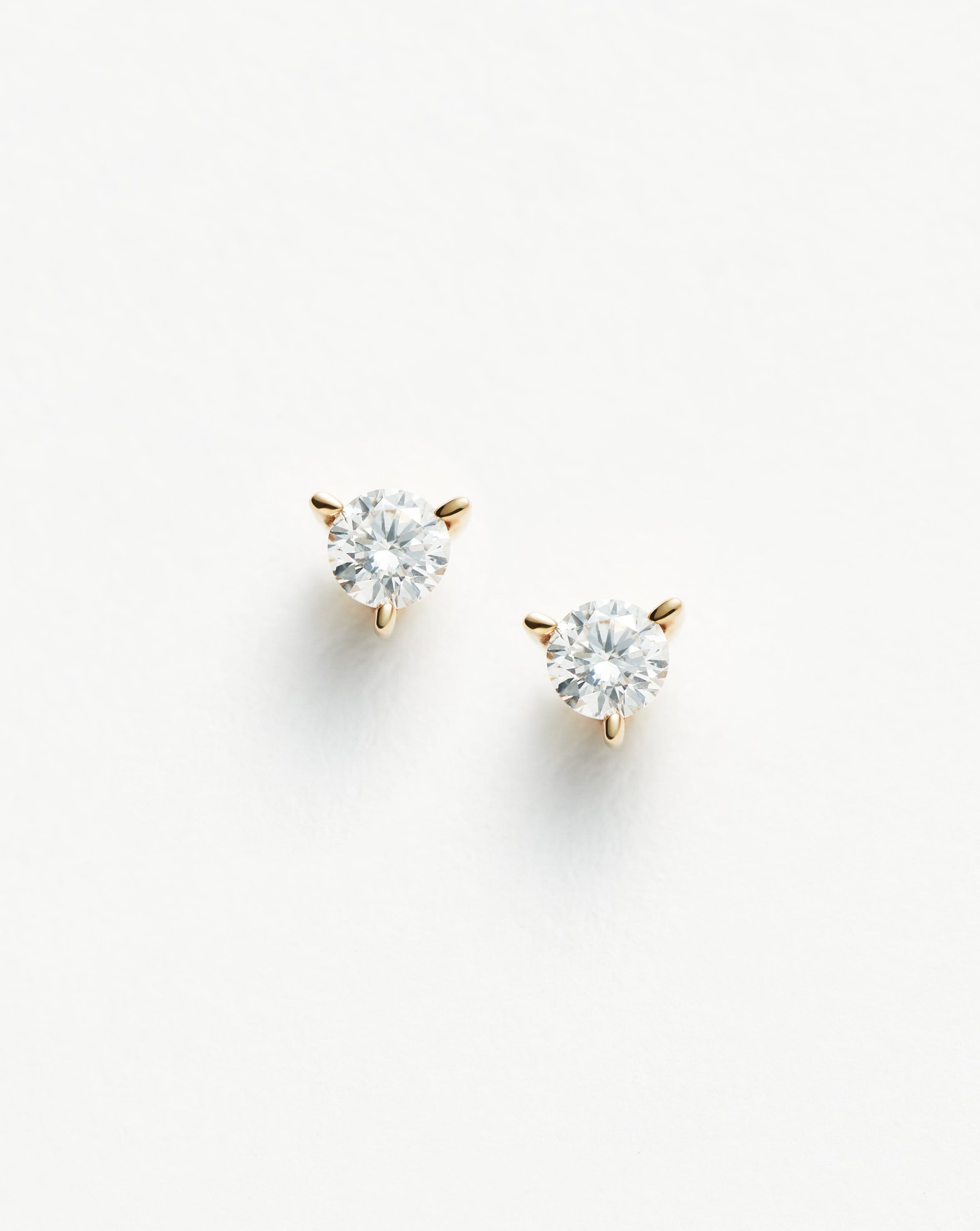 14K Solid Gold Small Solitaire Diamond Stud Earrings for Women - Perfect for Everyday Wear, Gift Giving & Special Occasions