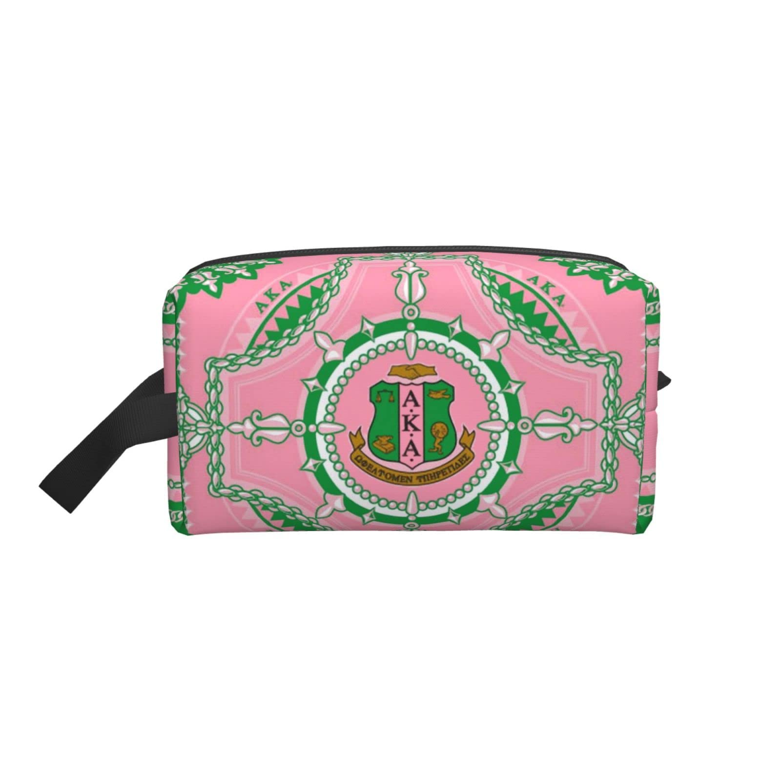 Waterproof Travel Cosmetic Bag with Handle - Portable Makeup Organizer Pouch for Women | Perfect for Toiletries, Gym, Beach & Sorority Gifts