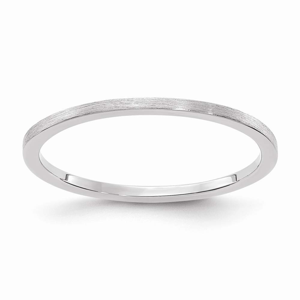 10K Flat Satin Stackable Band Rings for Women - Rose Gold, White Gold & Yellow Gold - 1.2mm Thin Wedding Rings, Anniversary Bands, Promise Rings - Size 4-12 (Perfect for Layering, Stacking & Everyday Wear)