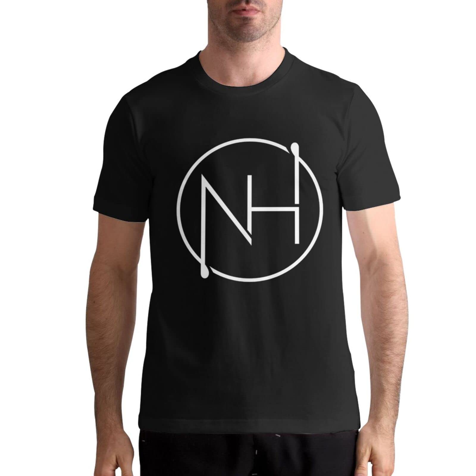 **DanaJLessard Men's Short Sleeve Cotton T-Shirt - Breathable Summer Casual Tee for Everyday Wear - Black**    *(Perfect for Casual Outings, Gym, Travel & Street Style)*