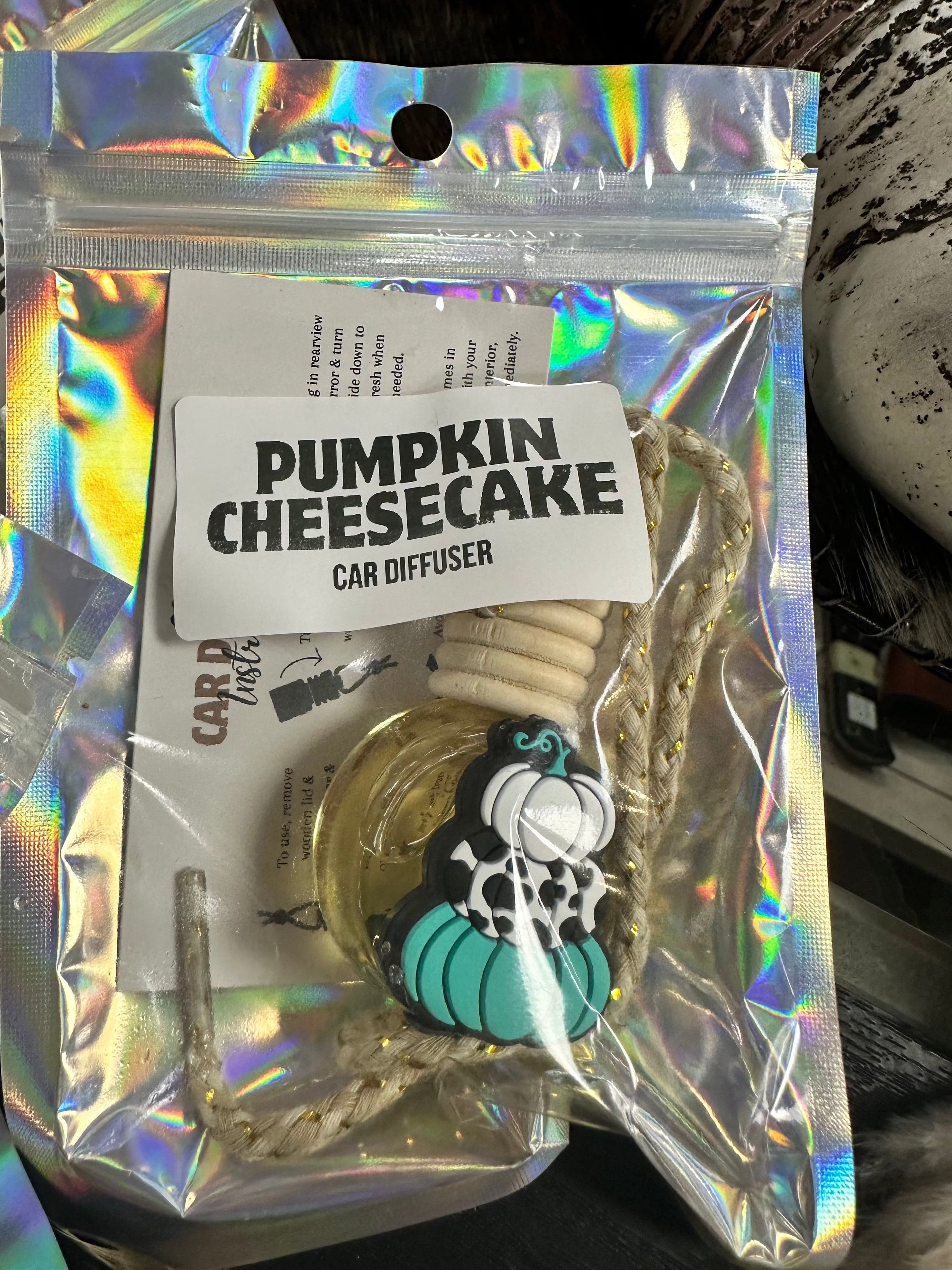 Premium Pumpkin Car Diffuser - Long-Lasting Pumpkin Cheesecake Aroma for Vehicles | Perfect for Road Trips, Commuting & Holiday Travel