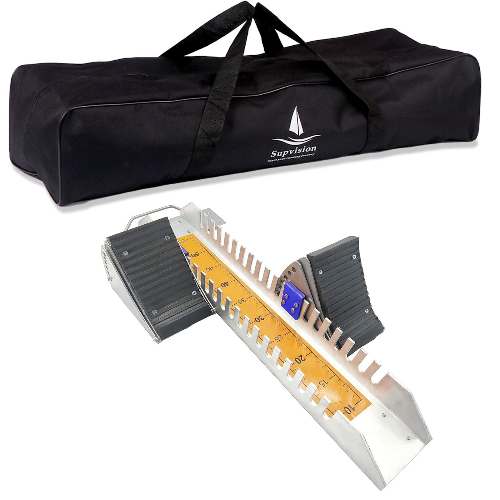 Adjustable Aluminum Track Starting Blocks for Sprinting - 6 Angle Positions, Lightweight & Durable with Carry Bag - Perfect for Plastic Runway, Cinder Track & Field Training - Ideal for Sprinters, Athletes & Track Coaches