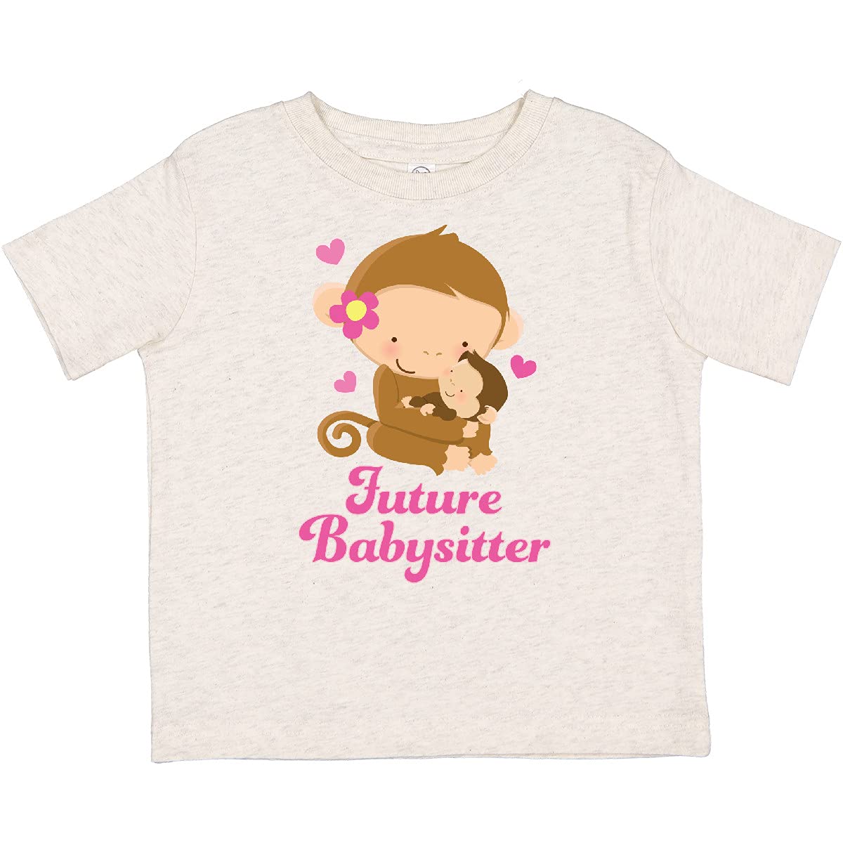 Inktastic Future Babysitter Monkey Toddler T-Shirt - Cute Graphic Tee for Toddlers & Kids - Perfect for Playdates, Daycare & Family Photos