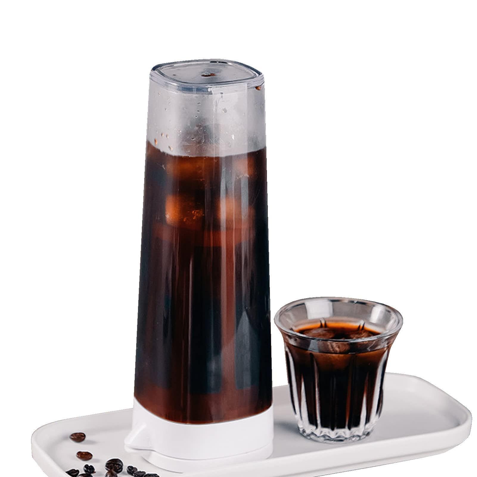 NULYUNZE 300g Cold Brew Coffee Maker with 1.1L Capacity - Easy Clean Iced Coffee Maker with Black Lid - Perfect for Coffee, Iced Tea, Lemonade & Milk - Ideal for Home, Office & Car Travel Use