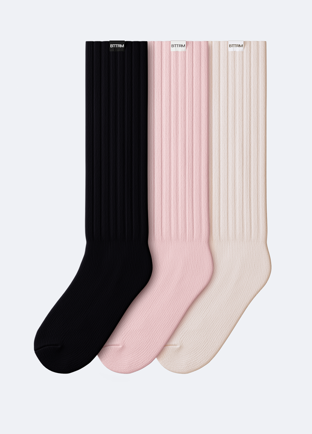 Unisex Cotton Slouch Socks 3-Pack - Soft & Comfortable Crew Socks for Men and Women - Perfect for Lounge, Yoga, and Home Relaxation