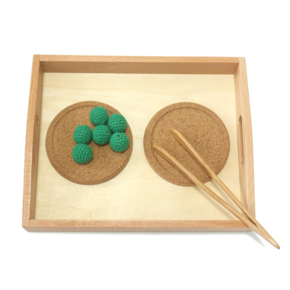 Cuteam Woolen Ball Toy Set - Early Educational Puzzle Toy for Kids with Plates & Clamp Tray | STEM Learning, Montessori Teaching Aid | Perfect for Preschool Classroom & Home Playtime Activities