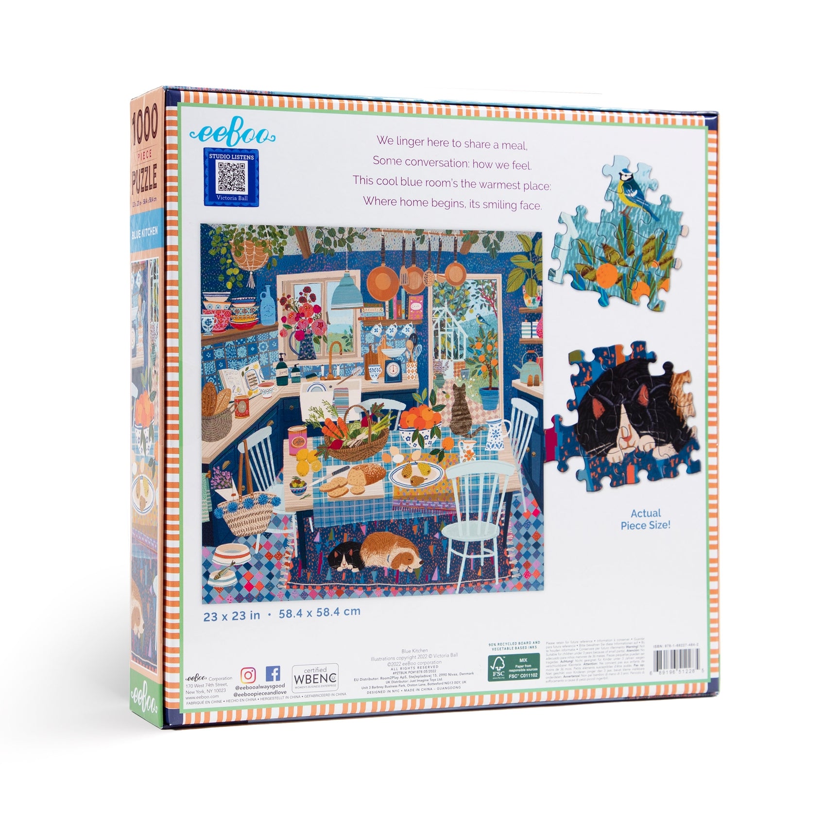 Blue Kitchen 1,000 Piece Jigsaw Puzzle for Adults - Challenging Puzzle Game for Home Decor & Relaxation