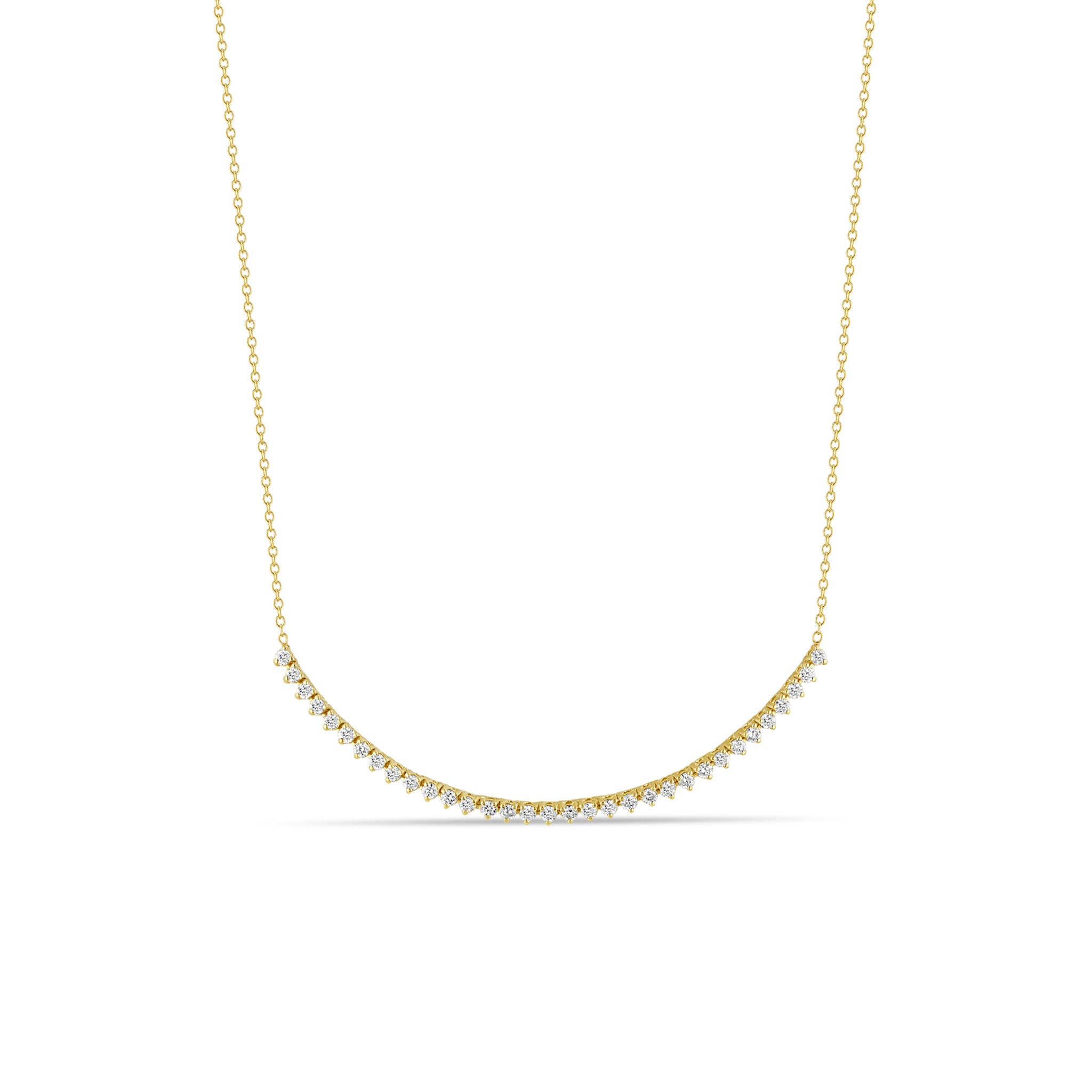 14K Gold Diamond Tennis Short Segment Necklace for Women - Elegant Layering Piece for Everyday Wear & Special Occasions