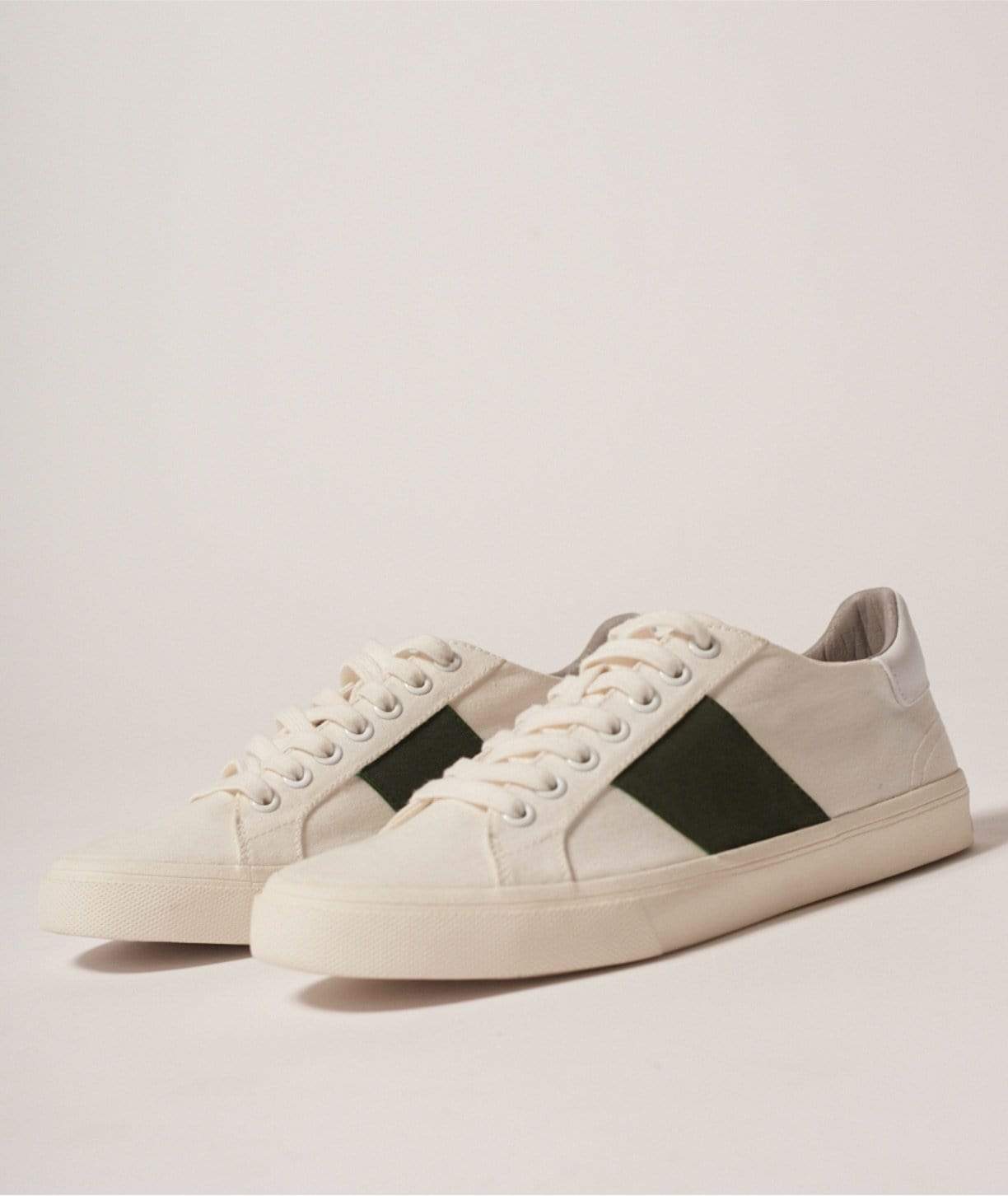 Eco-Friendly Recycled Canvas Sneakers for Men & Women | Sustainable White & Green Vegan Shoes | Perfect for Casual Wear, Walking & Outdoor Activities