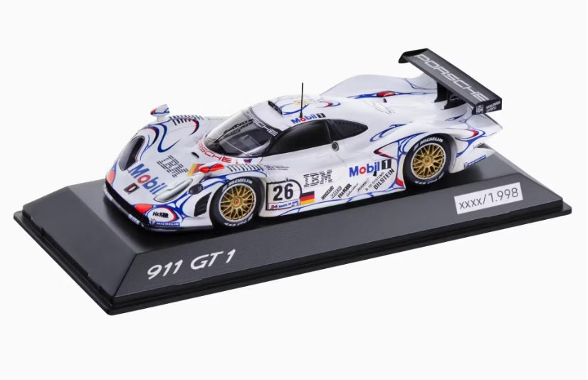 Porsche 911 GT1 24h Le Mans 1998 Diecast Model Car 1:43 Scale - Collectible Racing Car for Display, Gift & Motorsport Enthusiasts