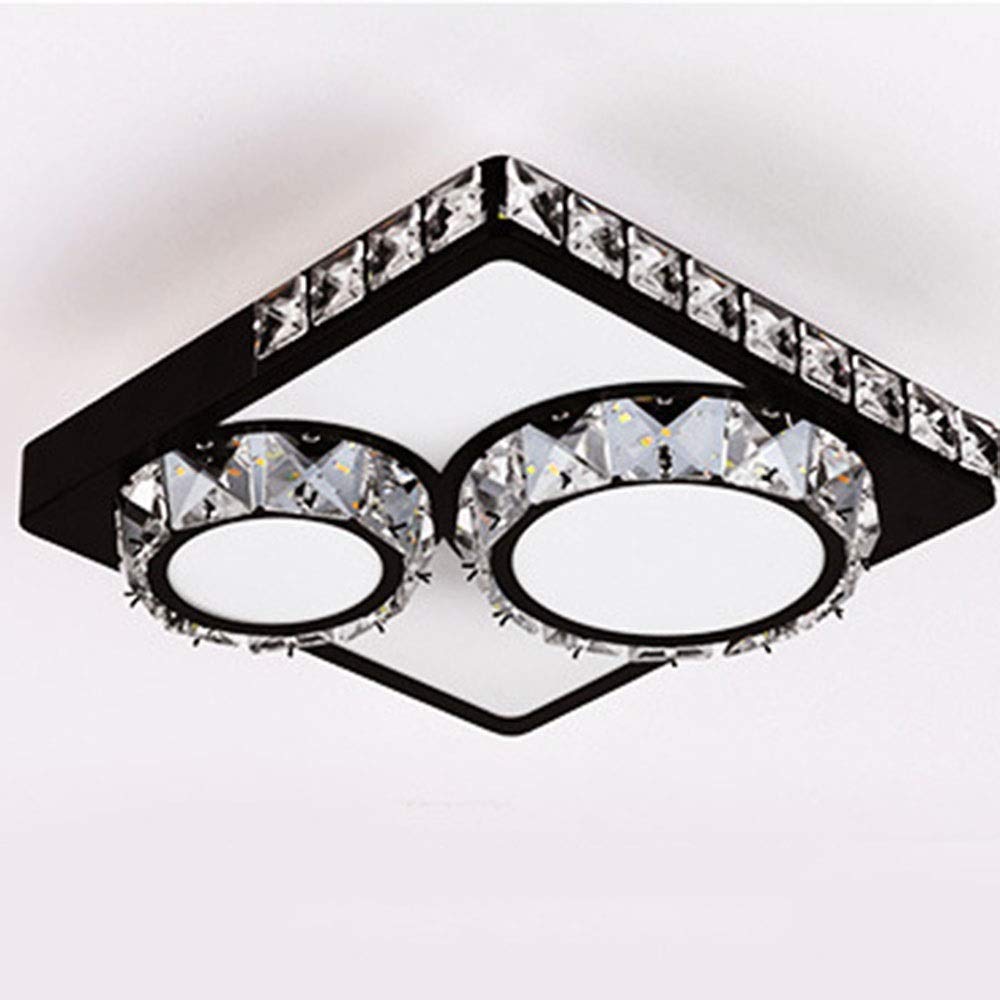 Modern LED Crystal Ceiling Light Fixture - Elegant Aisle, Lobby, Corridor, Entrance & Balcony Lighting for Home & Office Decor