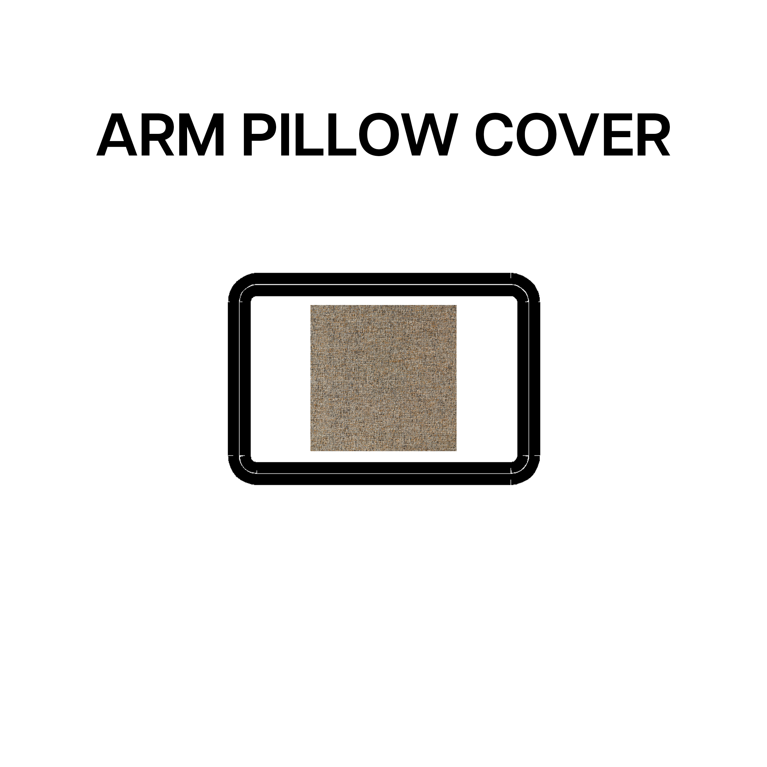 Premium Arm Pillow Cover - Mineral BP 639 73 - Soft & Comfortable Support for Reading, Nursing, or Relaxing in Bed & Sofa