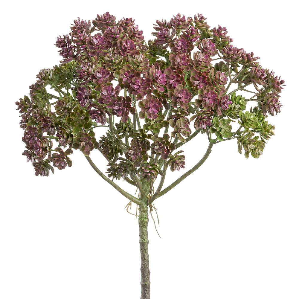 12.5 Inch Artificial Sedum Succulent Plants - Pack of 24, Realistic Purple & Green Fake Succulents for Home Decor, Office Desk, Wedding Centerpieces, and DIY Floral Arrangements