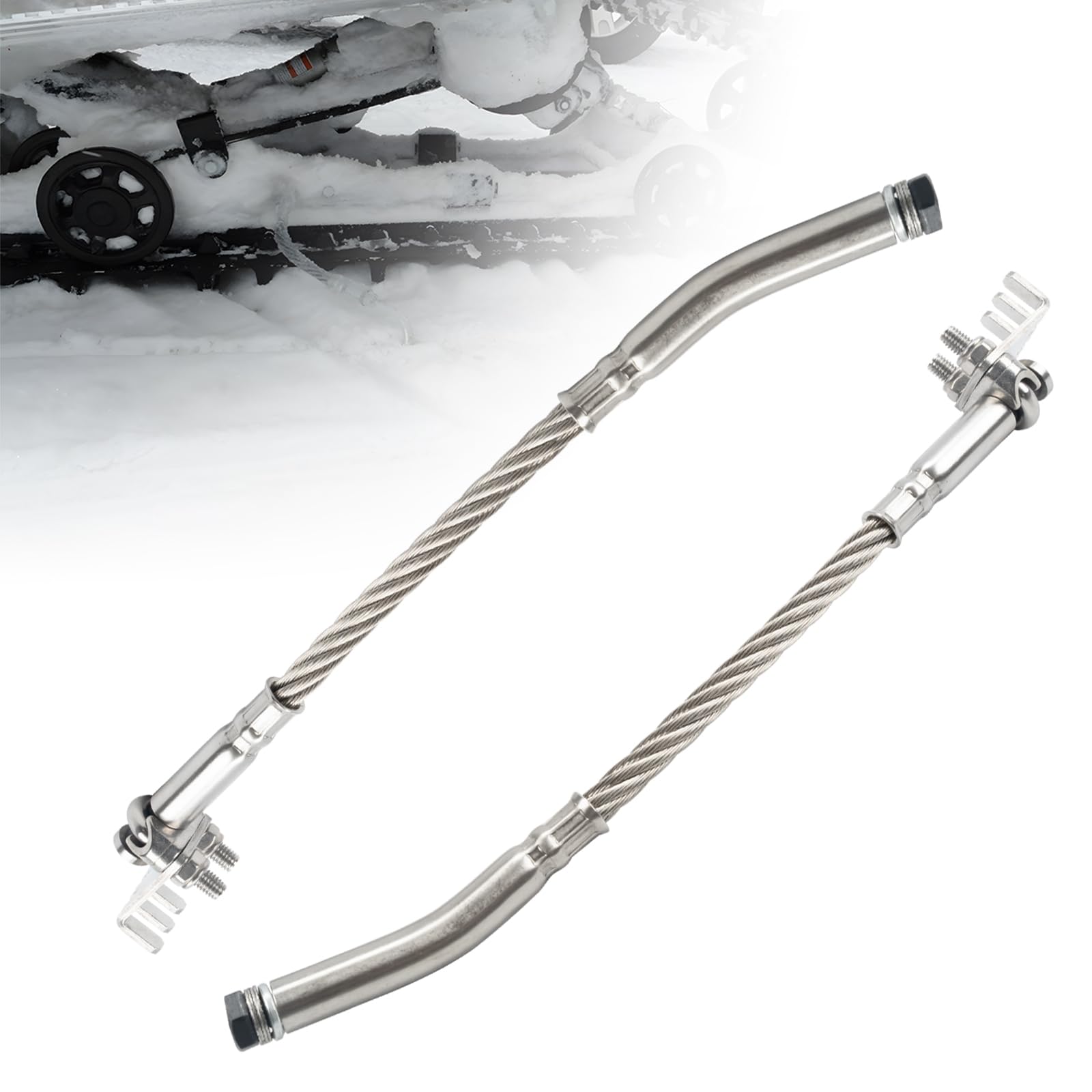 Premium Snowmobile Ice Scratchers with Claw - Compatible with Polaris, Arctic Cat, Ski-Doo & Lynx - Fits Reverse/Non-Reverse Models (Track Height 2.5