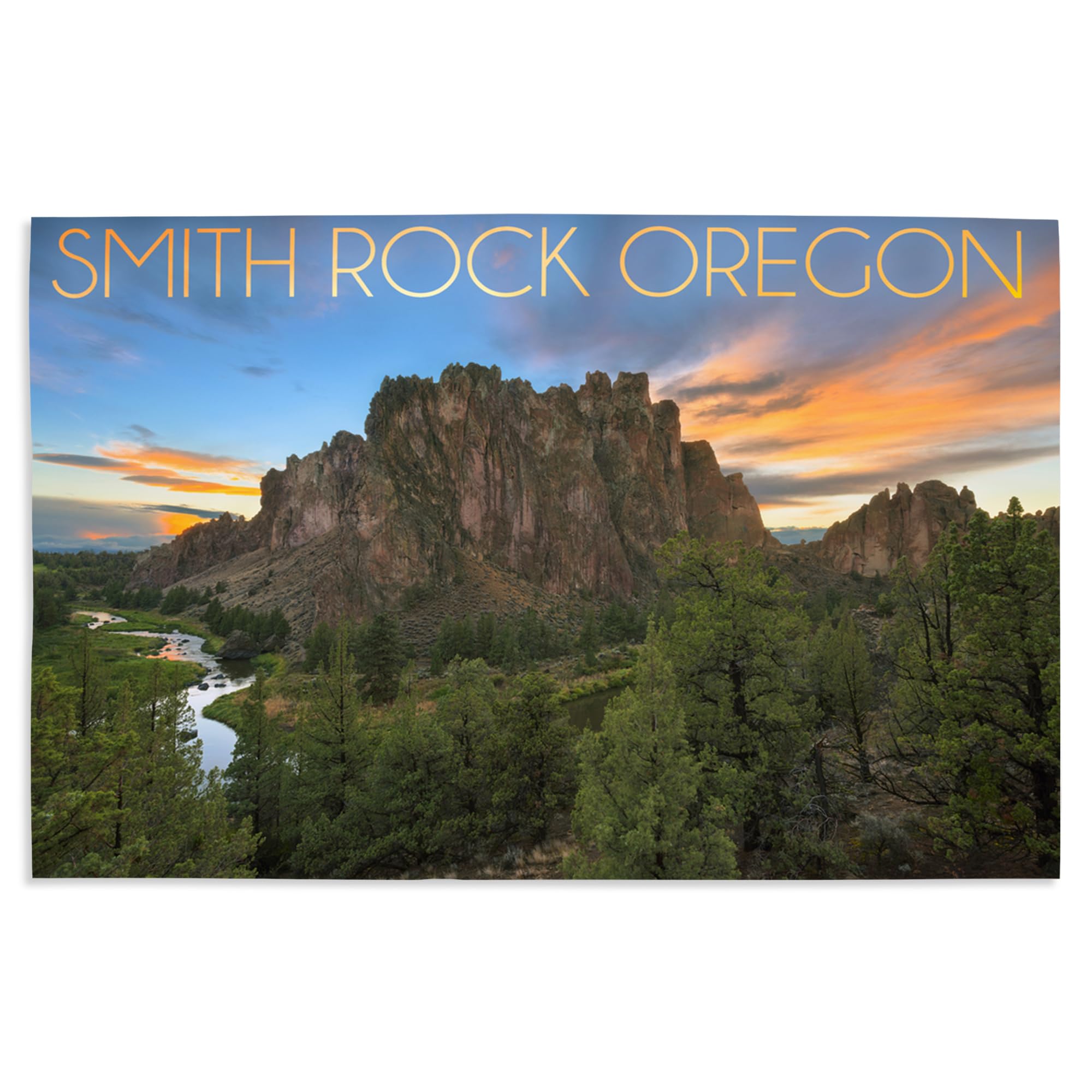 Lantern Press 16x24 Inch Giclee Print - Smith Rock Oregon Landscape Wall Art - Perfect for Home Decor, Office & Living Room