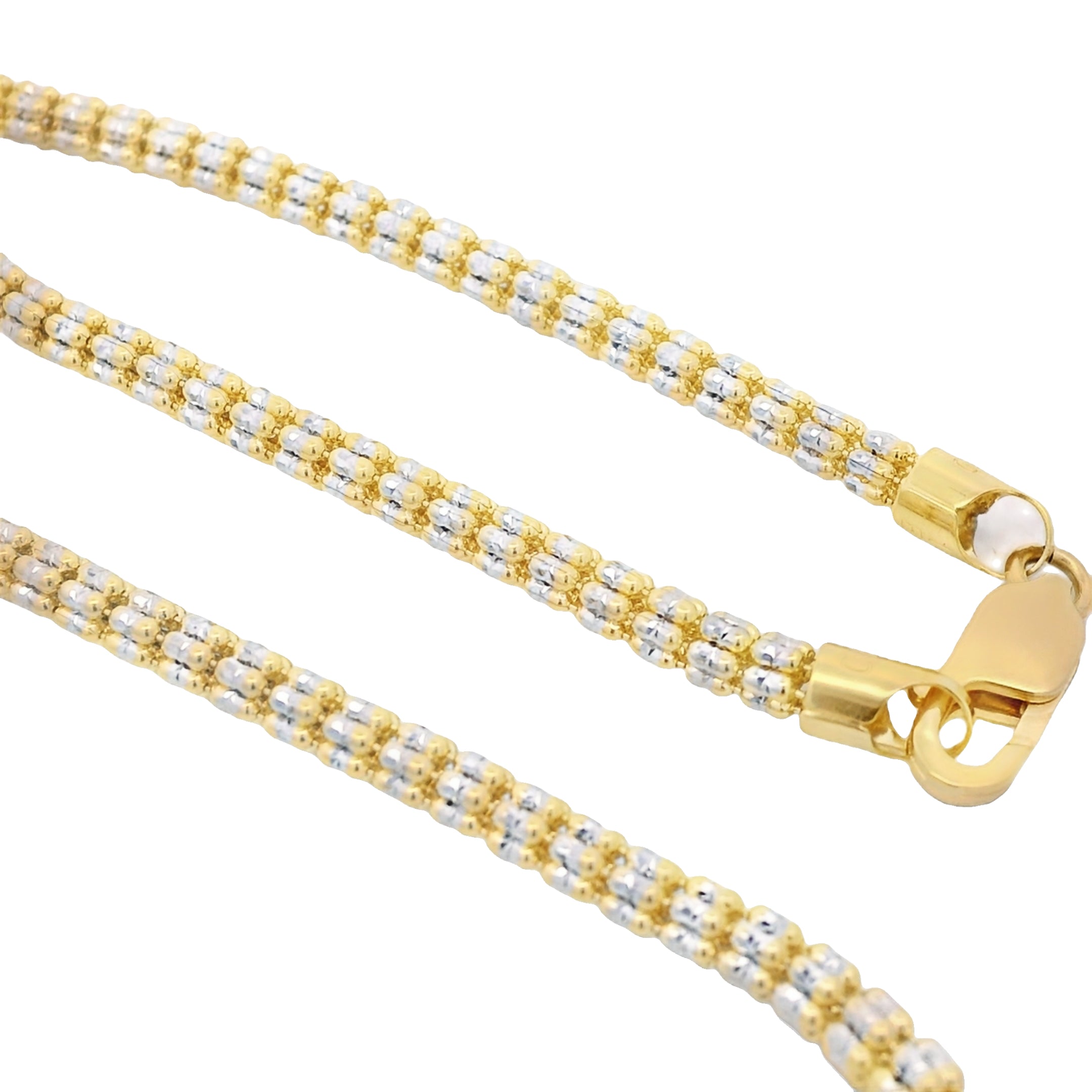 14K Gold Moon Ice Chain Necklace - 3.8mm Width, 20 Inches - Perfect for Everyday Wear, Gifts & Special Occasions | JTJ™ Jewelry