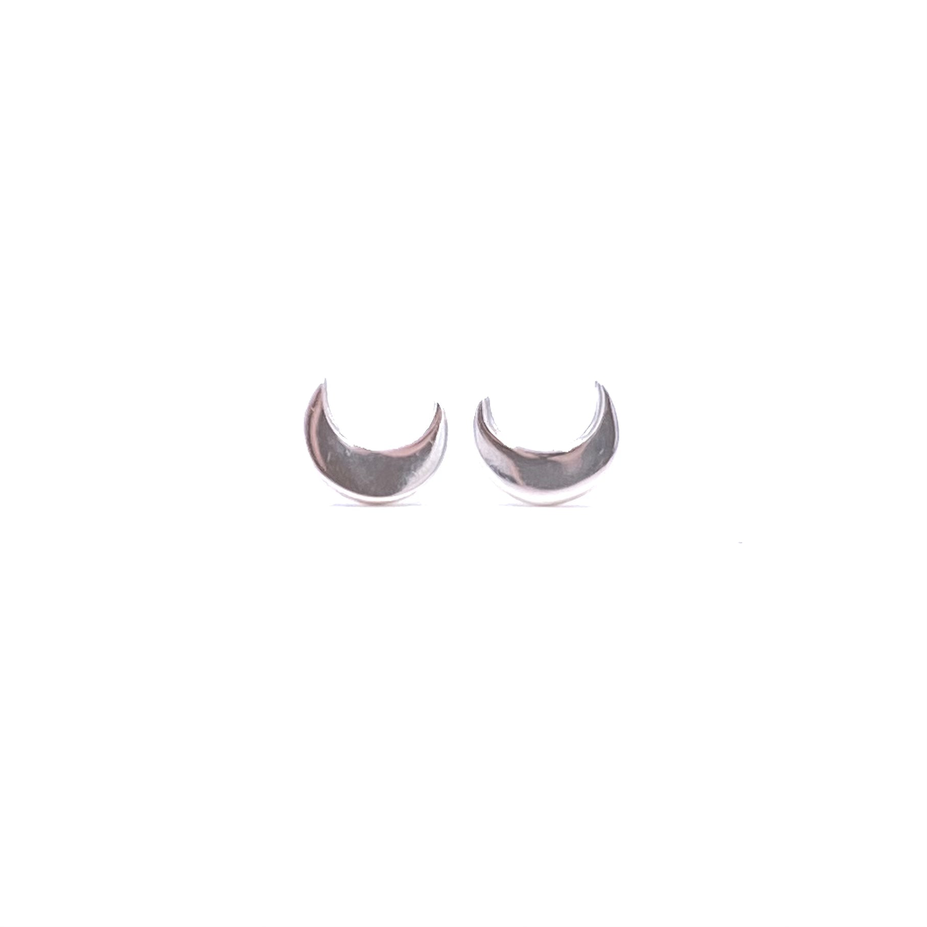 Ashley Gold Sterling Silver Moon Stud Earrings for Women - Dainty Celestial Jewelry for Everyday Wear & Special Occasions