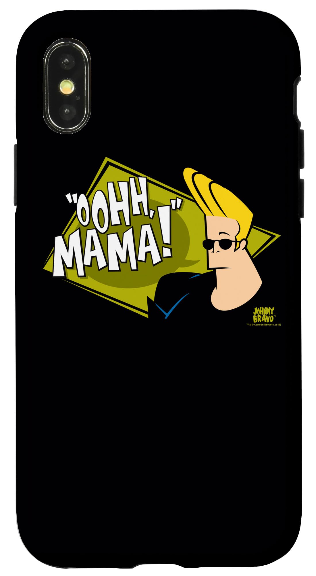 iPhone X/XS Johnny Bravo 'Oohh Mama' Funny Cartoon Phone Case - Perfect for Fans & Daily Use