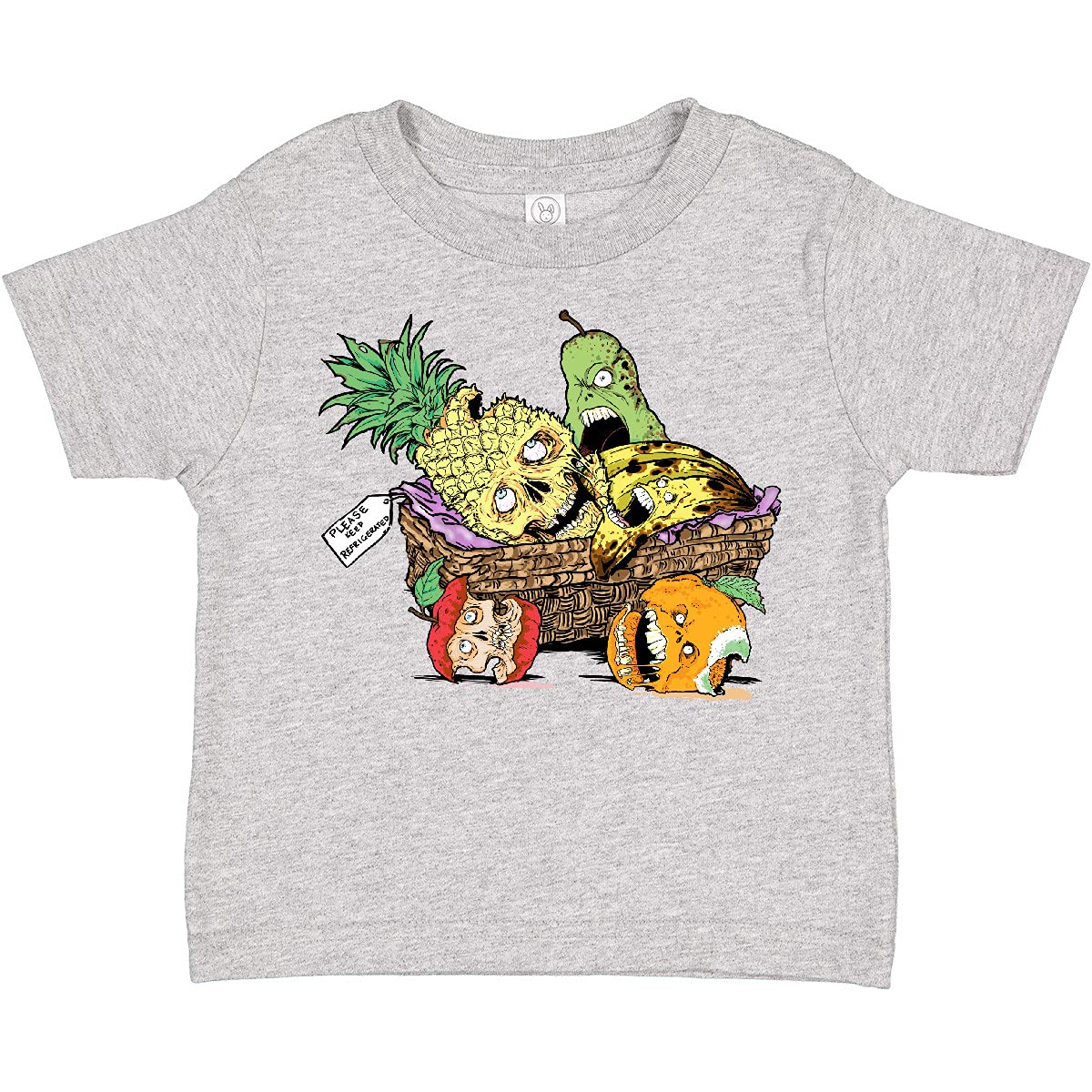 Inktastic Zombie Fruit Gift Basket Toddler T-Shirt - Cute Halloween Baby Clothes for Boys & Girls - Perfect for Halloween Parties, Costume Events & Spooky Family Photos