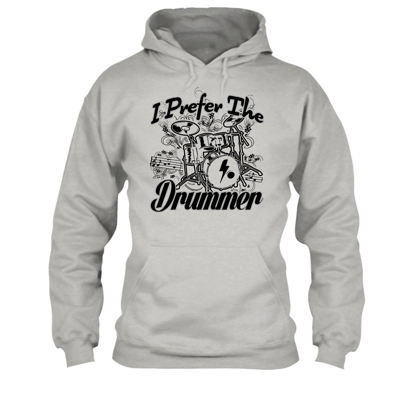 On Red I Prefer The Drummer Graphic T-Shirt - Unisex Vintage Band Tee for Men & Women - Perfect for Concerts, Casual Wear & Music Lovers