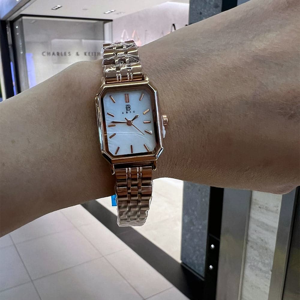 Elegant Analog Rose Gold Stainless Steel Women's Watch - AB 6107 RG W - Perfect for Office, Party & Everyday Wear