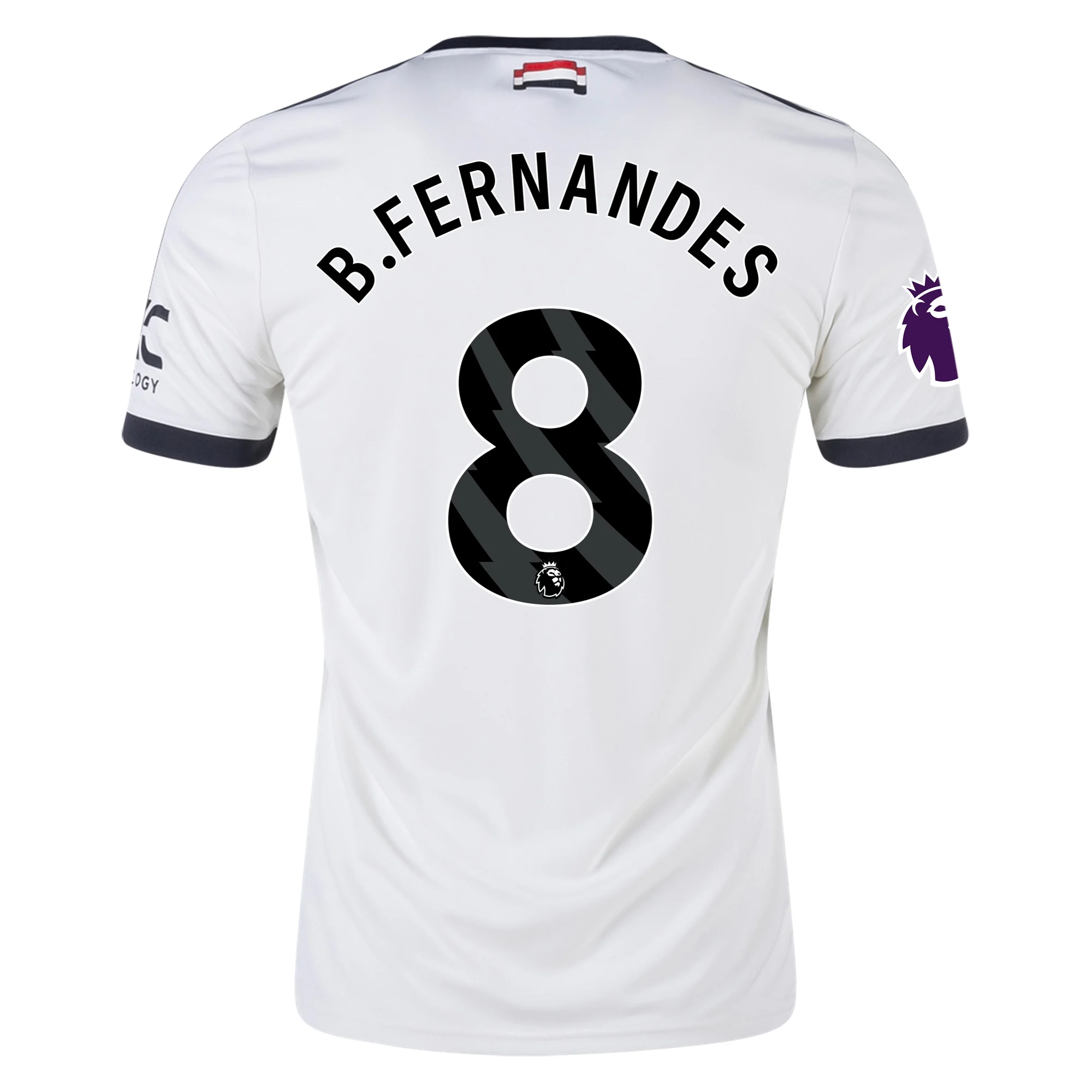 Adidas Manchester United Bruno Fernandes Third Jersey 2024/25 with EPL Patch - Off White | Authentic Football Shirt for Fans & Match Days