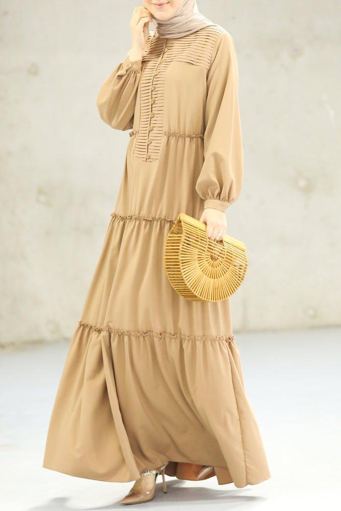 Beige Comfort Dress for Women - Soft & Breathable Casual Summer Dress - Perfect for Outings, Beach, and Everyday Wear