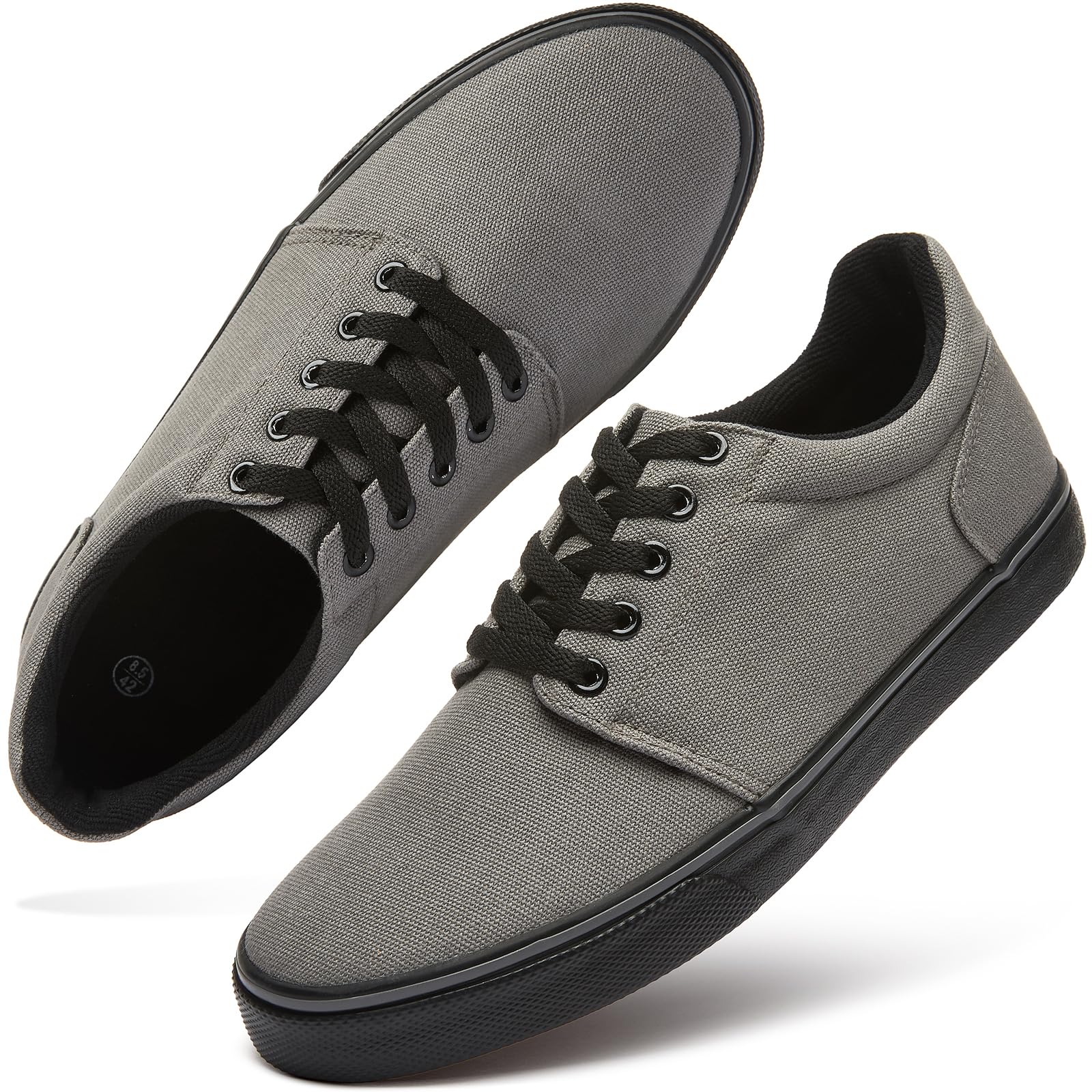 **Men's Classic Canvas Sneakers - Low Top Lace-Up Comfortable Skate Casual Shoes for Everyday Wear & Street Style**    *Use Scenarios: Perfect for casual outings, skateboarding, streetwear fashion, and everyday comfort.*