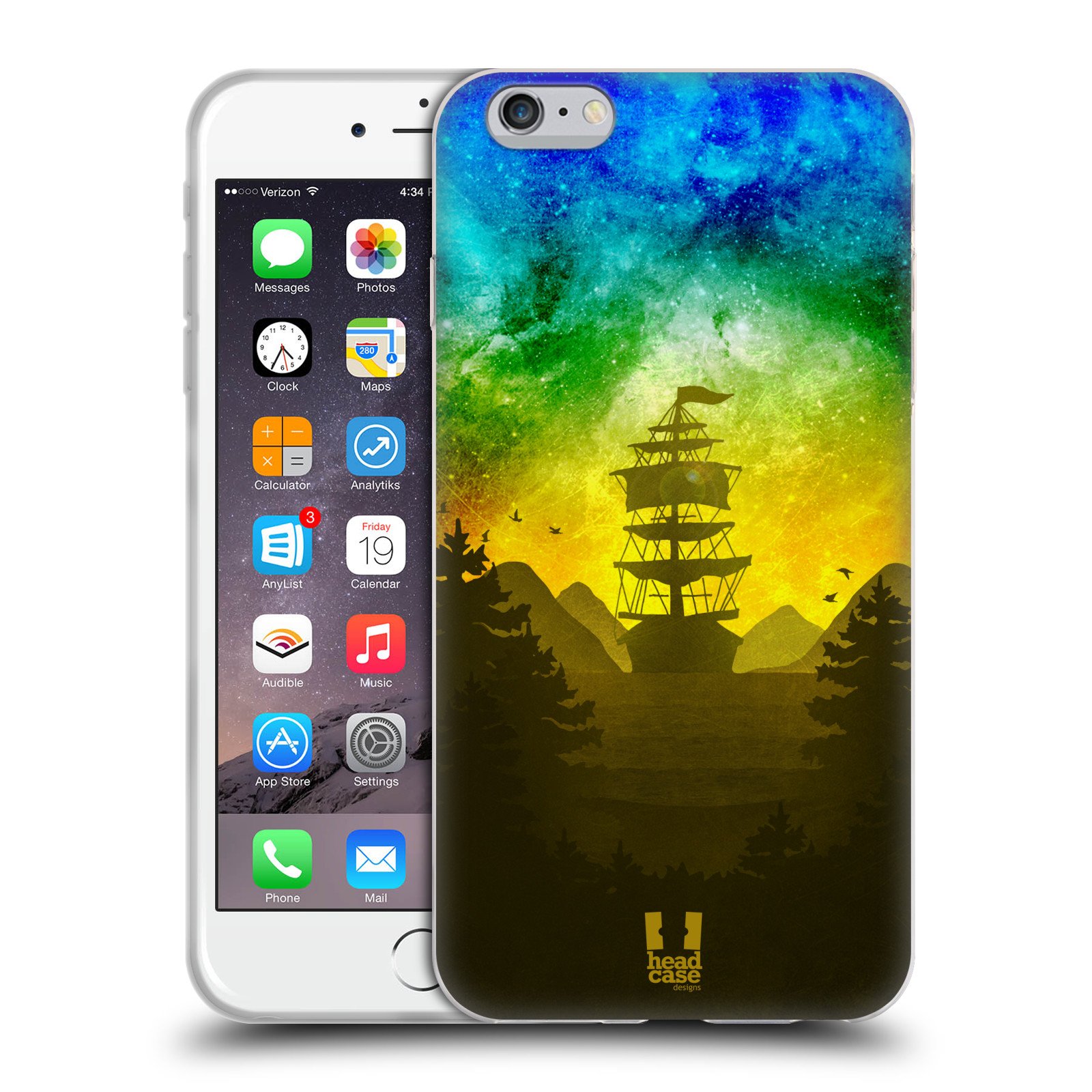 Head Case Designs Sunset Ship Lifescapes Silhouettes Soft Gel Phone Case - Compatible with Apple iPhone 6 Plus & 6s Plus - Protective Cover for Daily Use, Travel & Outdoor Activities