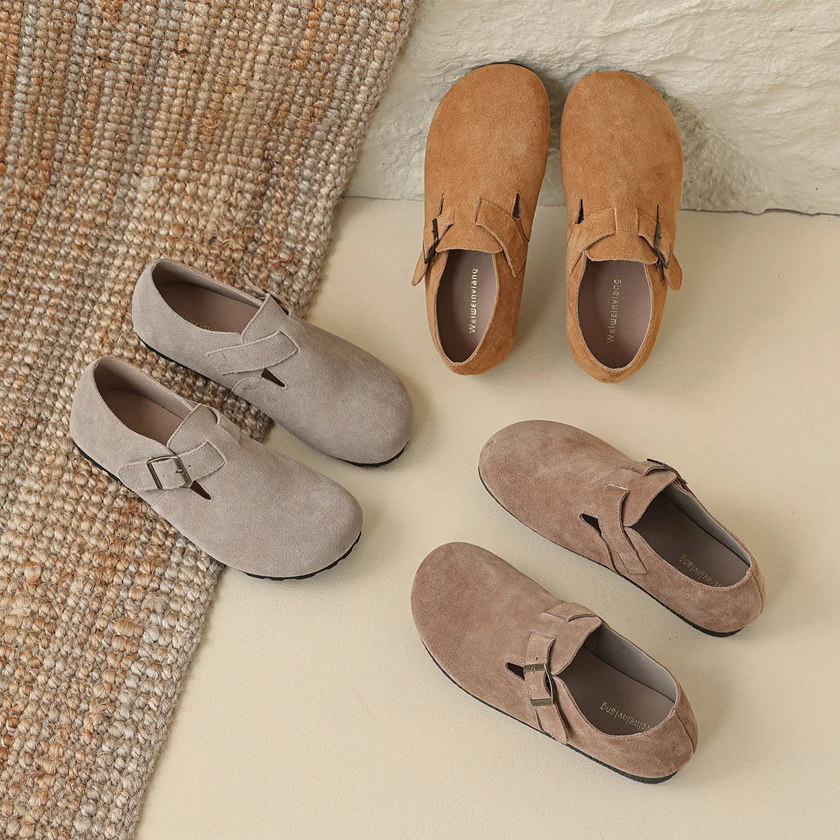 2023 Women's Genuine Leather Mary Jane Flats - Spring & Autumn Fashion Casual Boat Shoes for Ladies | Perfect for Office, Walking & Daily Wear