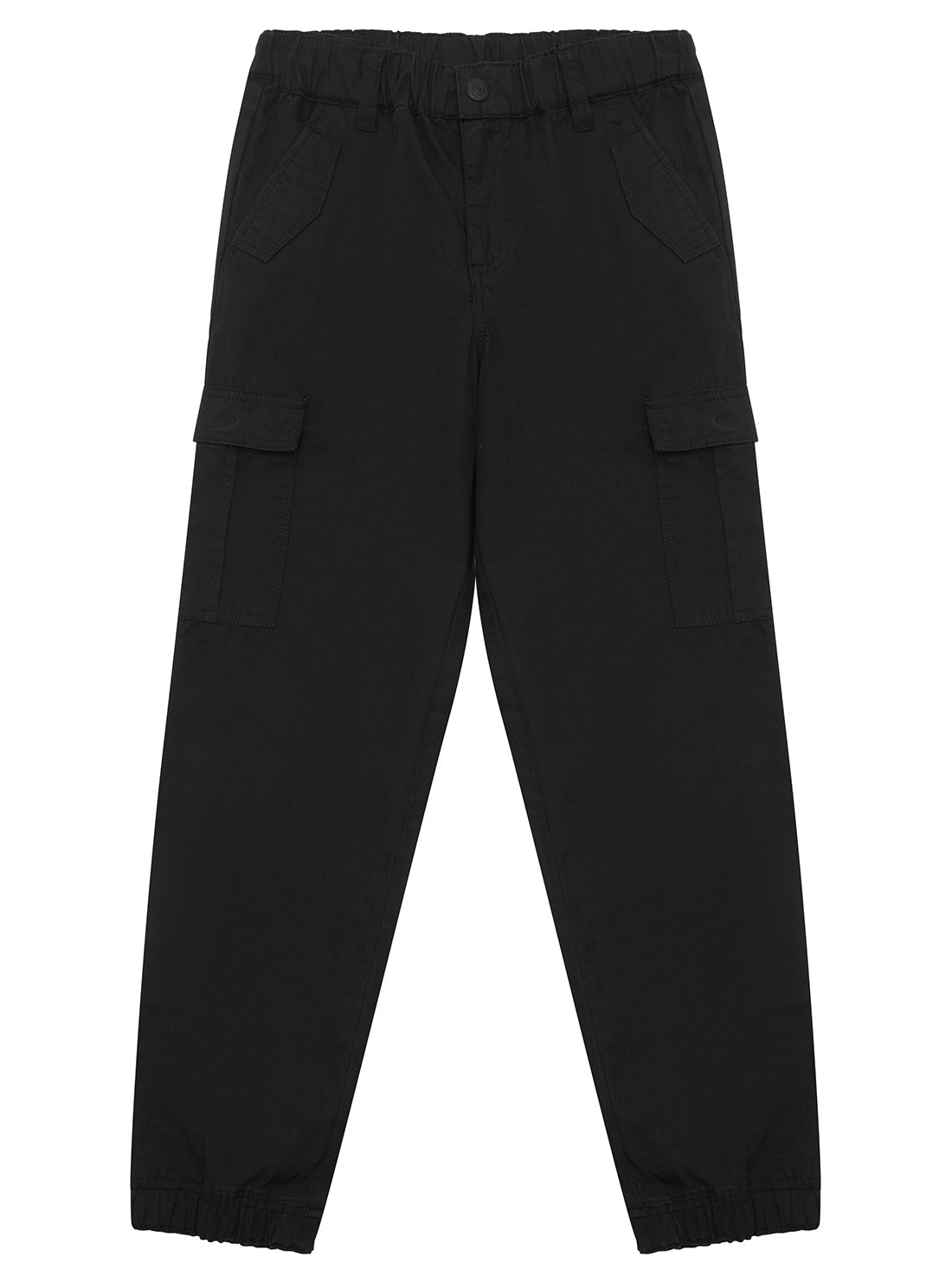 Black Poplin Cargo Pants for Men - Comfortable & Stylish Casual Work Pants (Size 2-7) - Perfect for Outdoor Activities, Hiking & Everyday Wear