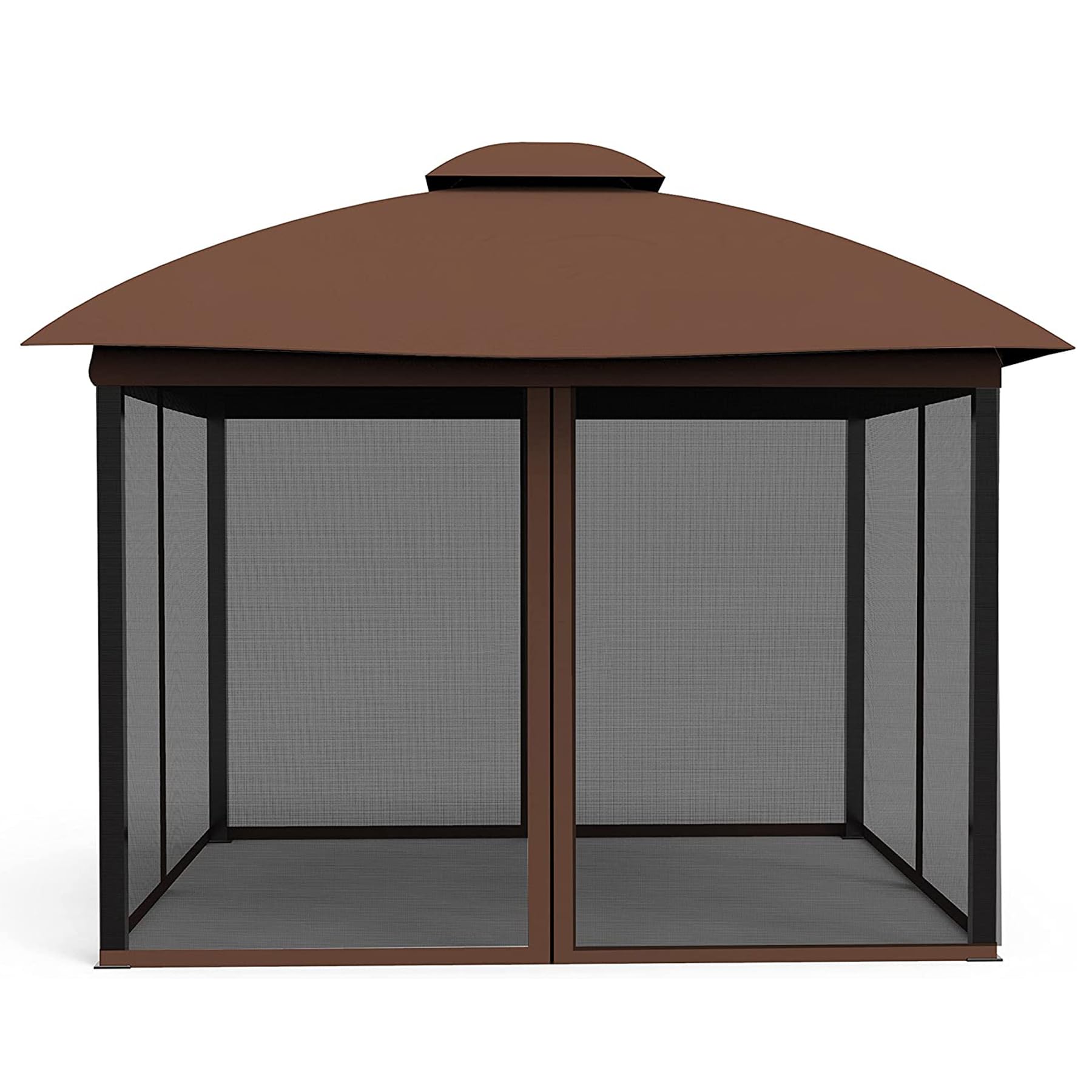 Universal 4-Panel Gazebo Mosquito Netting Screen Replacement - 10'x12' Black Outdoor Canopy Cover for Patio, Garden & Backyard - Perfect for Summer BBQs, Camping & Outdoor Relaxation
