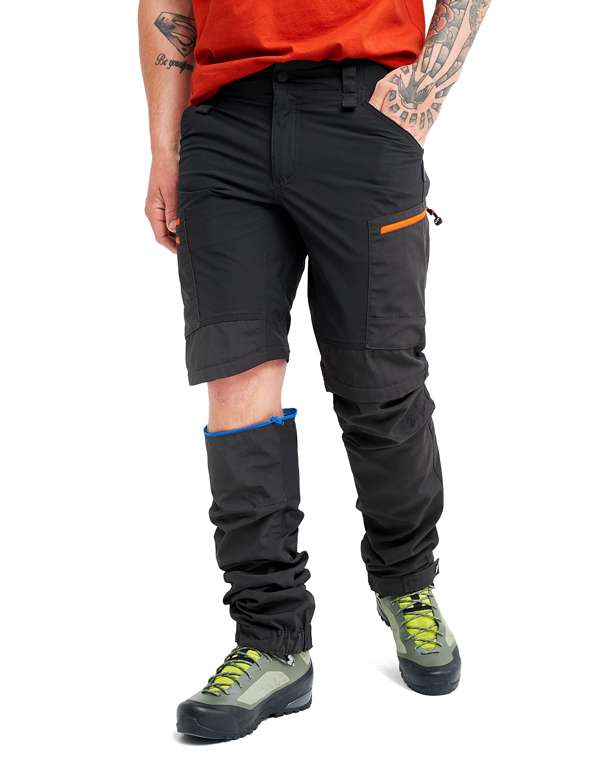 RevolutionRace Men’s RVRC GP Pro Zip-Off Convertible Pants - Durable & Ventilated Outdoor Hiking Pants for Camping, Travel & Adventure Activities