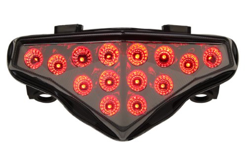 Smoke Lens Sequential LED Tail Lights for 2012-2016 Kawasaki Ninja 650 - High Visibility Brake Lights, Easy Installation, Perfect for Night Riding & Custom Motorcycle Upgrades