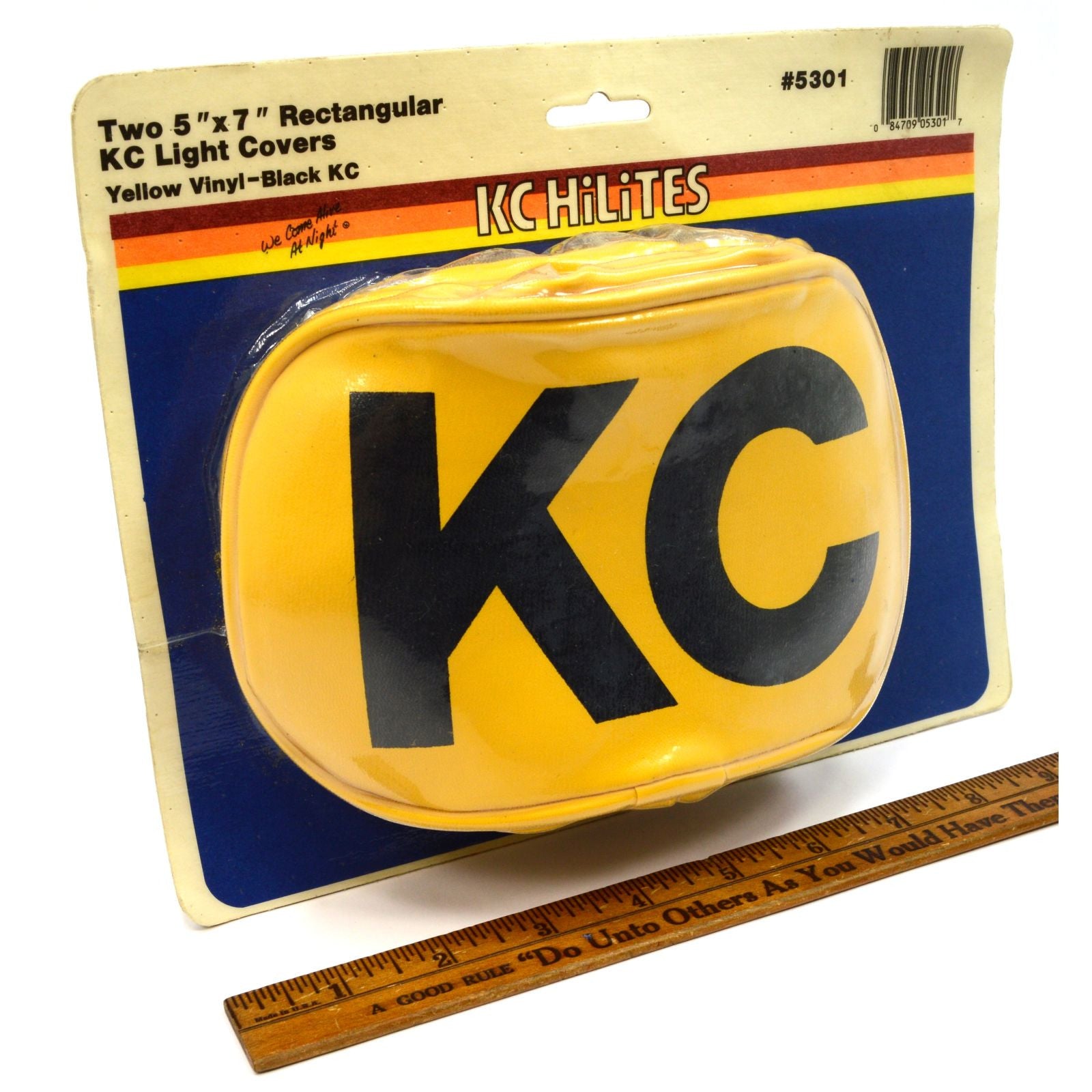 KC HiLiTES 5x7 Inch Rectangular Light Covers #5301 - Set of 2 Yellow Lenses for Off-Road Vehicles & Trucks - Durable Protective Covers for Fog Lights & Headlights