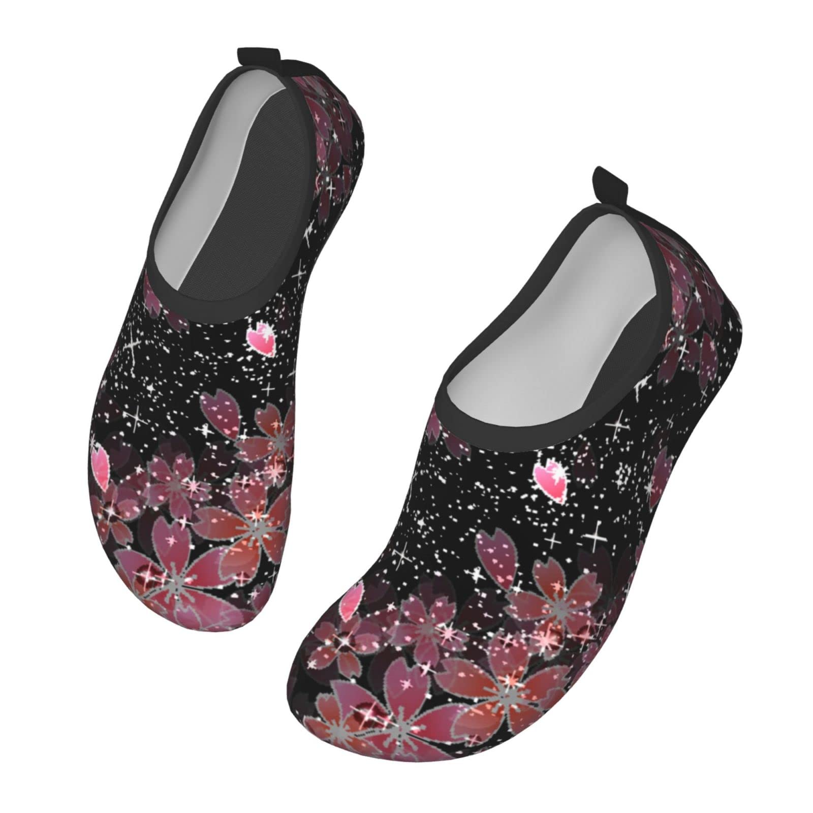 Cherry Blossom 3D Print Water Shoes for Women & Men - Barefoot Quick-Dry Non-Slip Aqua Socks - Perfect for Beach, Pool, Yoga & Water Sports