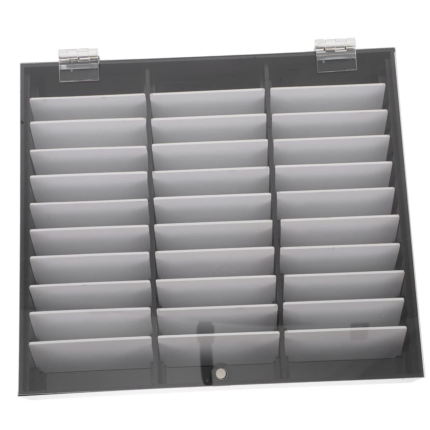FRCOLOR Clear Acrylic Nail Art Storage Box - 12 Compartment Plastic Organizer for Nail Tips, Polish, Glitter & Accessories - Perfect for Salon, Home & Travel Use