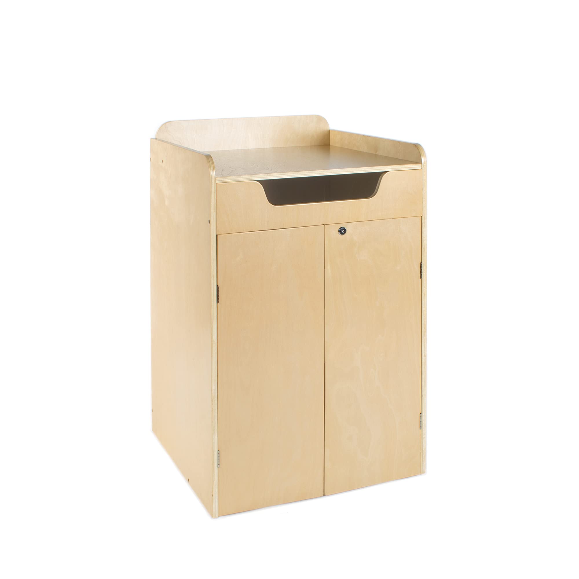 Guidecraft Wooden Rolling Book Drop with Casters - Library & Media Storage Unit for Office, School & Home Organization | Perfect for Classrooms, Playrooms & Home Libraries