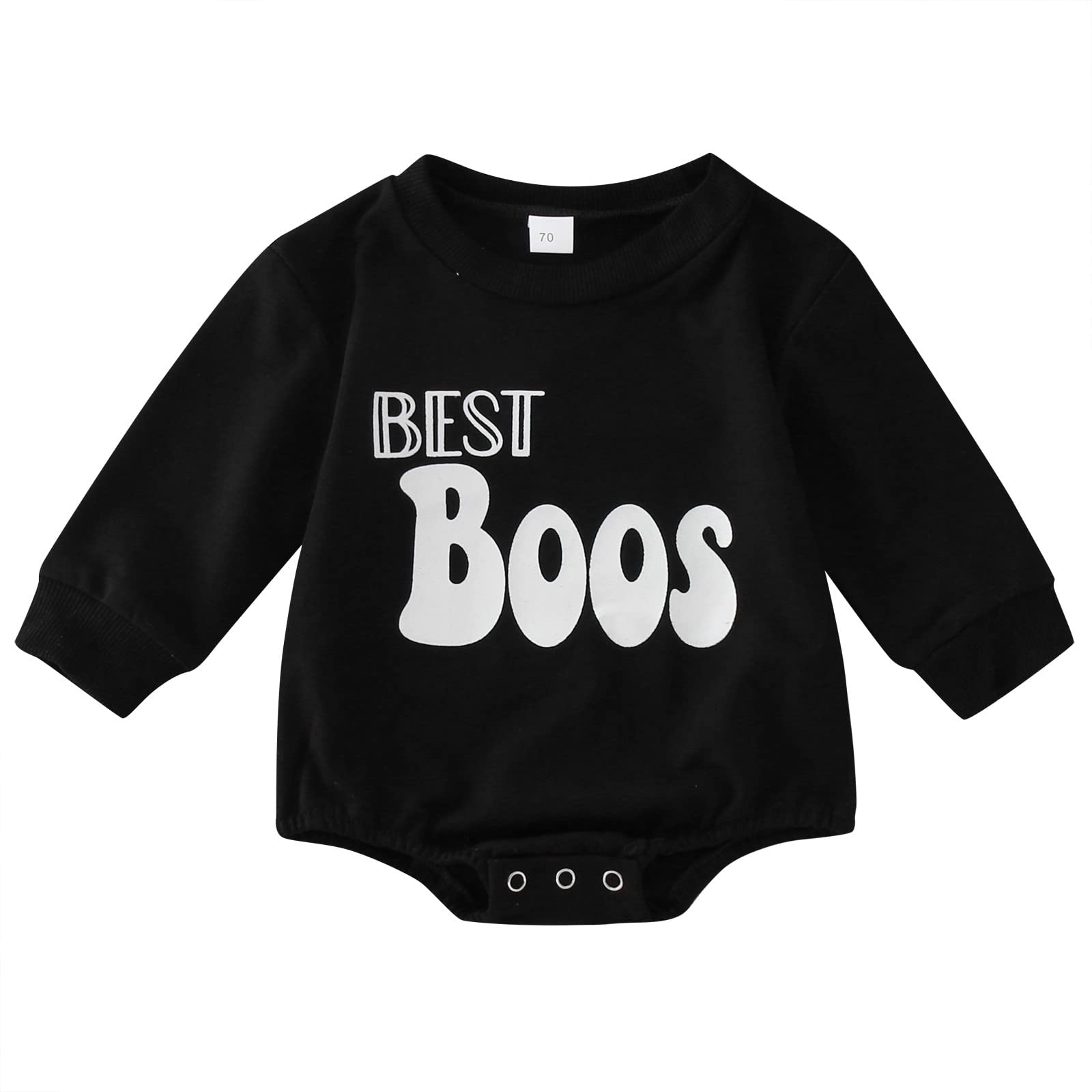 Baby Halloween Romper - Letter Printed Long Sleeve Bodysuit for Boys & Girls - Perfect for Costume Parties