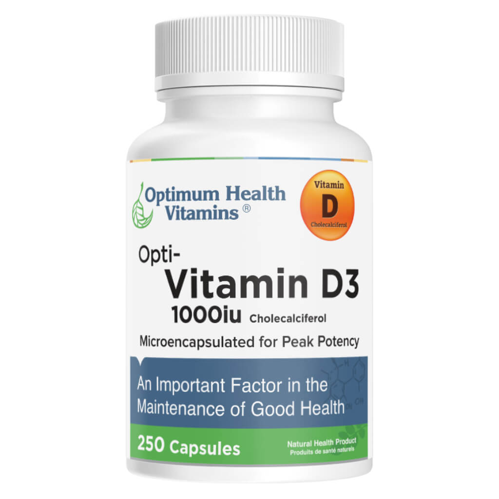 Opti Vitamin D3 1000 IU Supplement - Supports Bone Health & Immune System - for Adults & Kids - Daily Immune Support & Calcium Absorption - Perfect for Home, Office & Travel Use