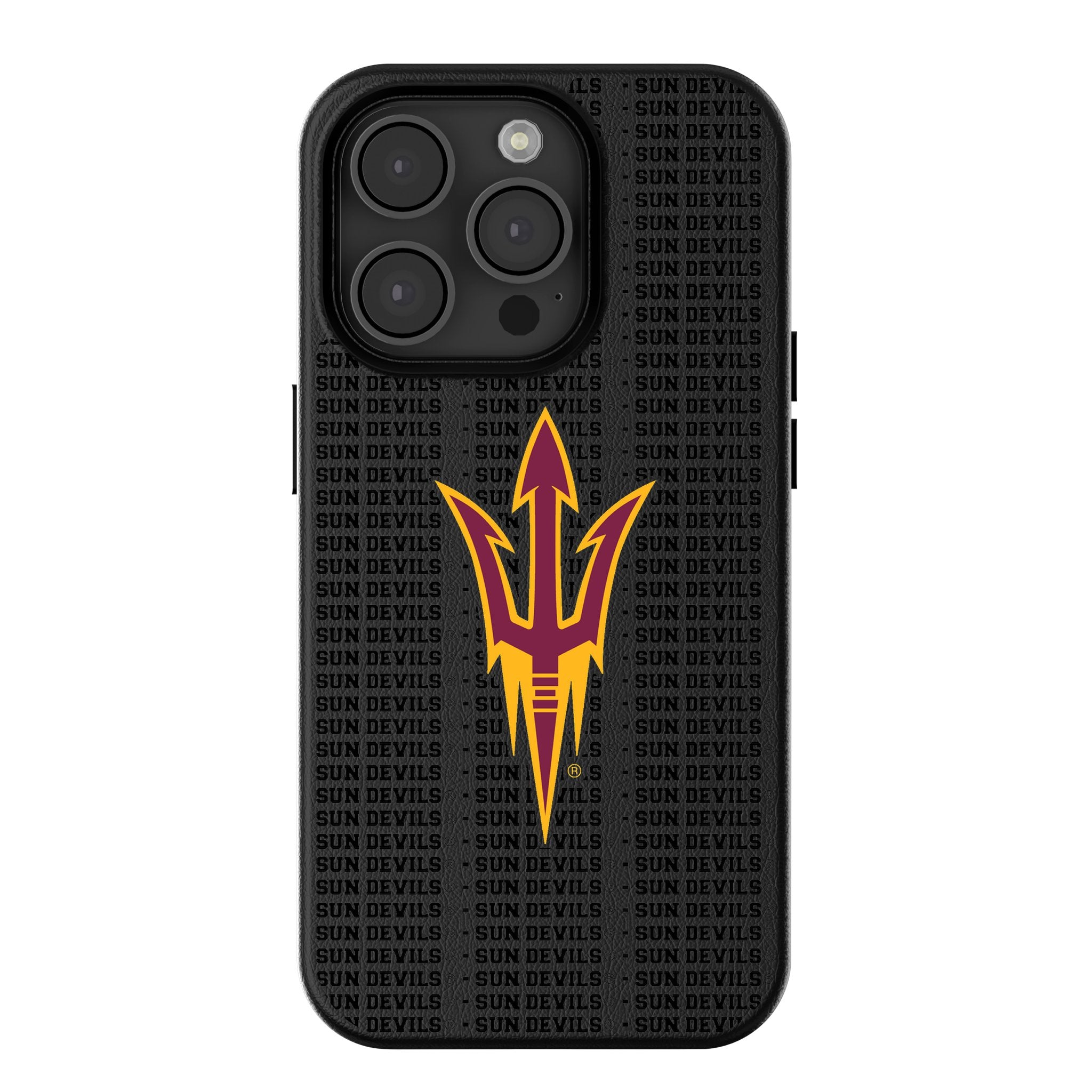 Arizona State University Sun Devils MagSafe Compatible iPhone Case for Apple iPhone 12/13/14 Pro Max - Show School Spirit with Text Backdrop Design | Perfect for Game Day, Campus Life & Fan Gifts